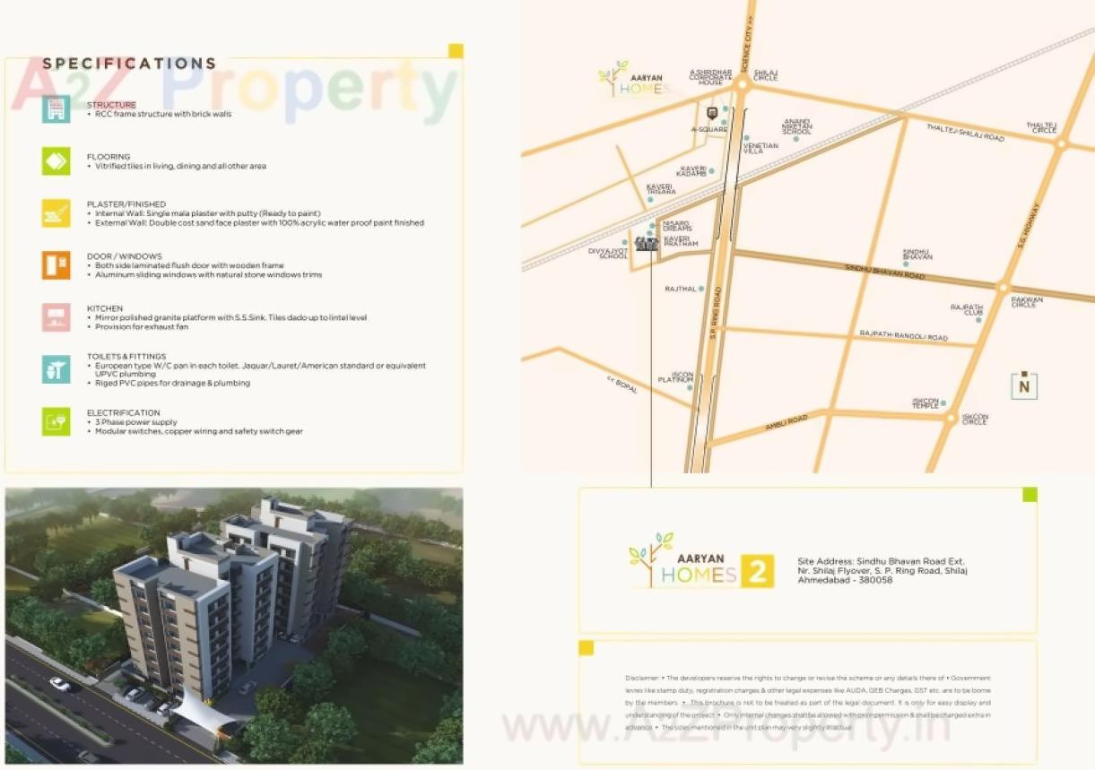  of real estate project Aaryan Homes located at Shilaj, Ahmedabad, Gujarat