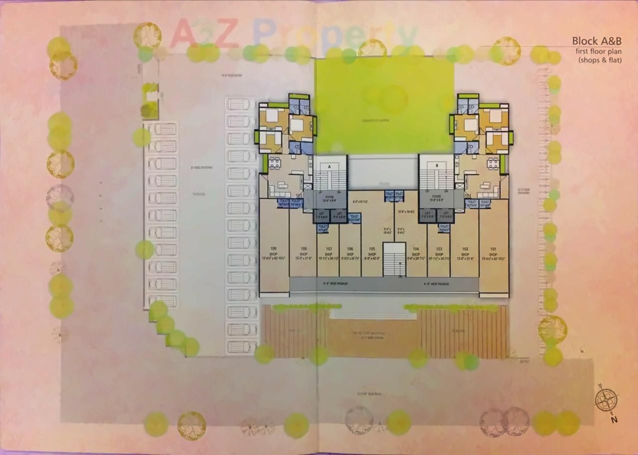 Layout of real estate project Aaryan Impulse located at Gota, Ahmedabad, Gujarat