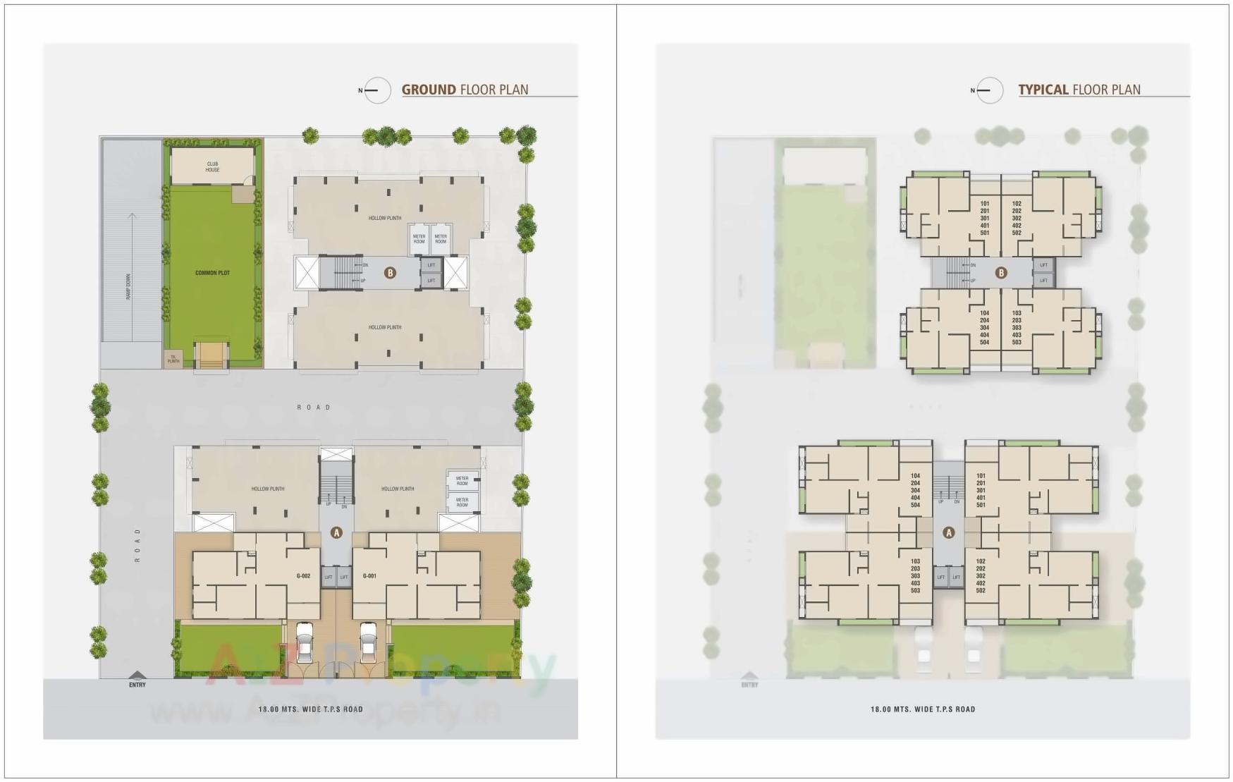 Layout of real estate project Aaryavrund located at Sola, Ahmedabad, Gujarat
