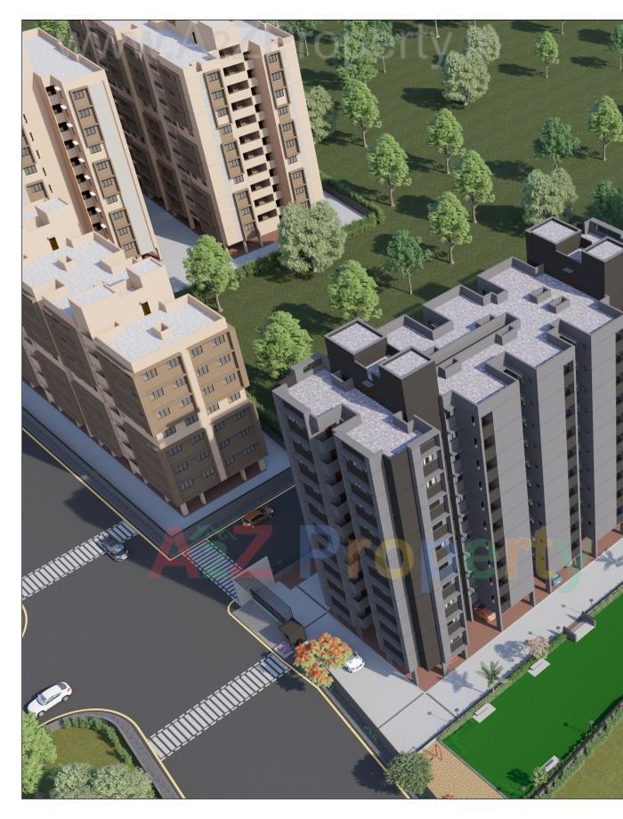 3D Elevation of real estate project Aashirvad Heights located at Ahmedabad, Ahmedabad, Gujarat