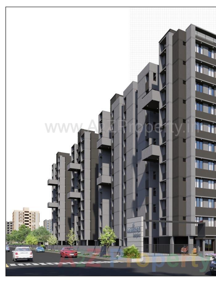 3D Elevation of real estate project Aashirvad Heights located at Ahmedabad, Ahmedabad, Gujarat