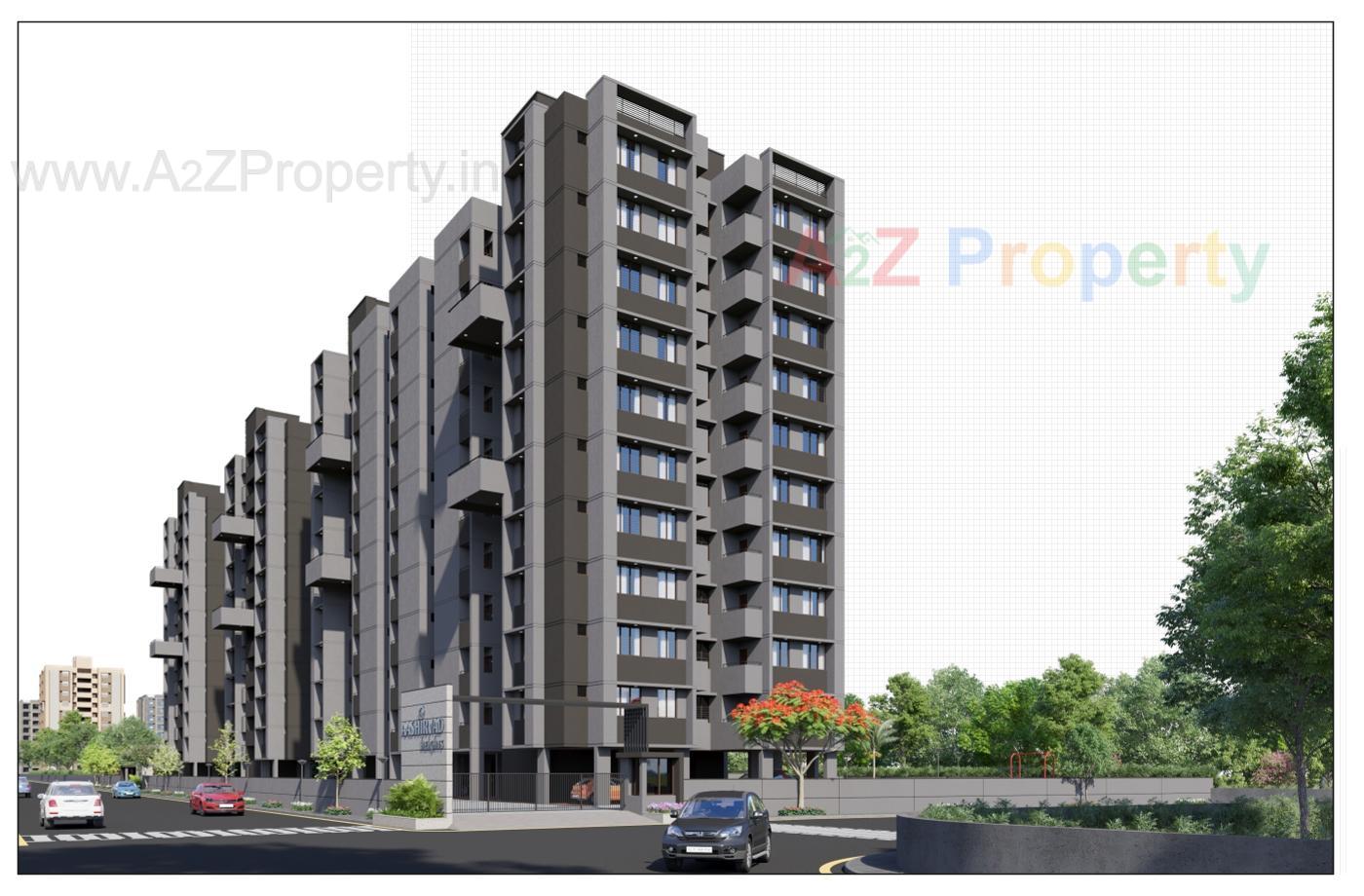 3D Elevation of real estate project Aashirvad Heights located at Ahmedabad, Ahmedabad, Gujarat
