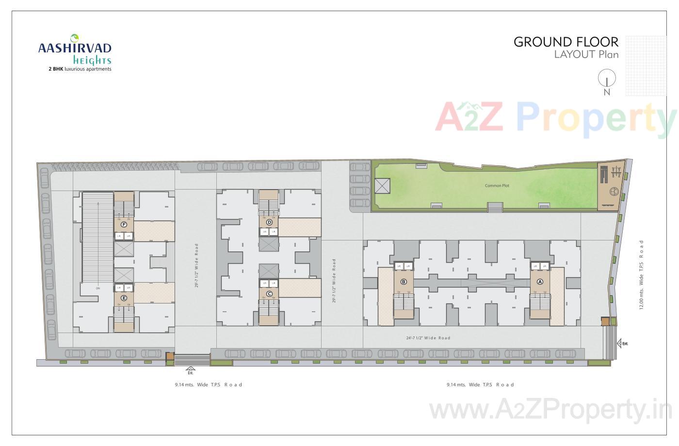 Layout of real estate project Aashirvad Heights located at Ahmedabad, Ahmedabad, Gujarat