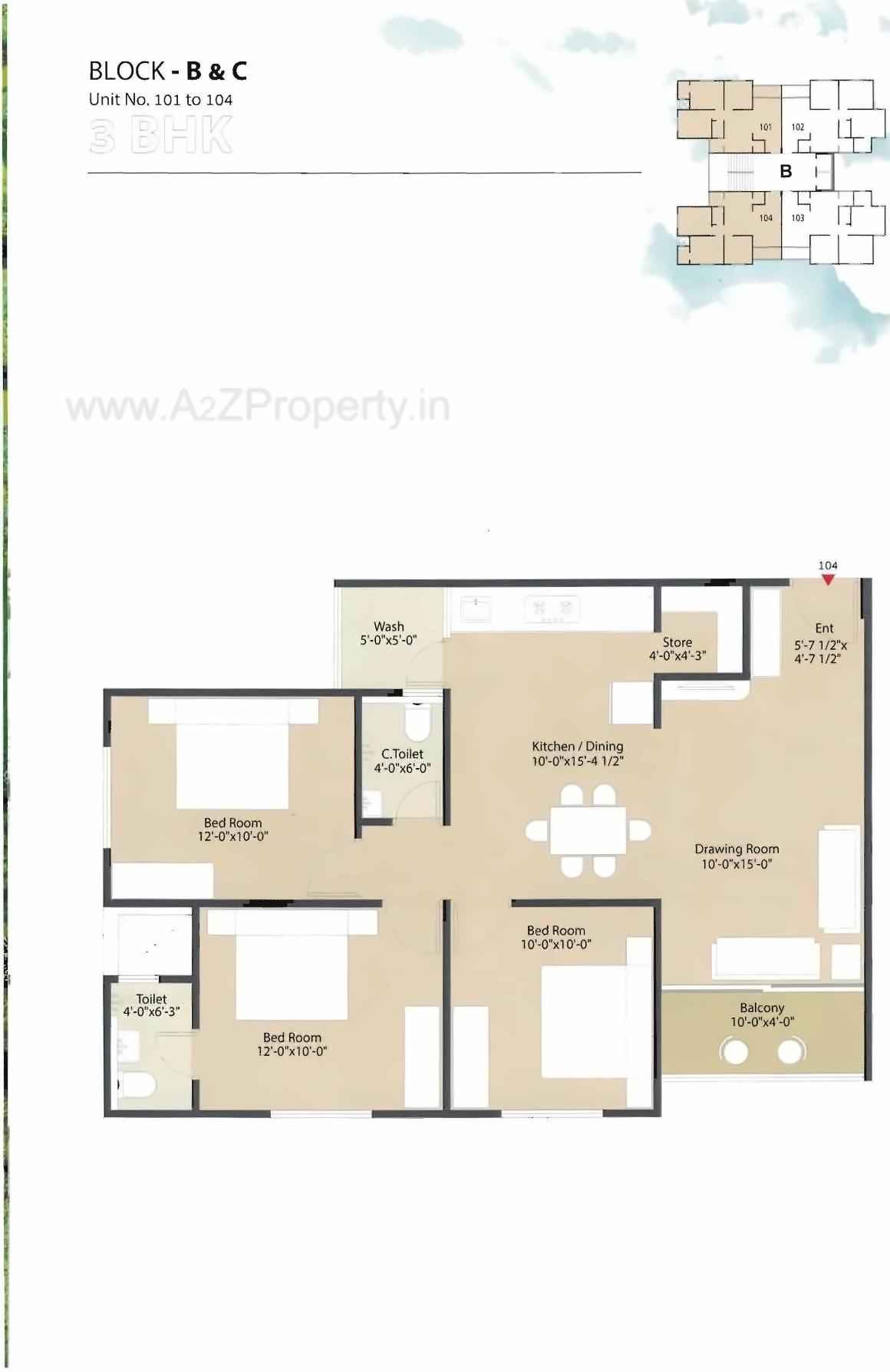Layout of real estate project Aashirvad Sky located at Vasna, Ahmedabad, Gujarat