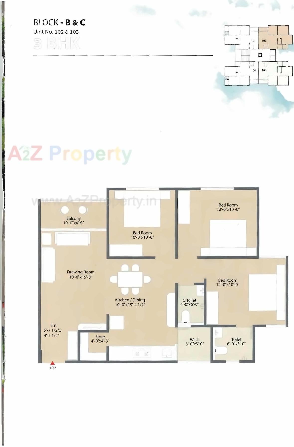 Layout of real estate project Aashirvad Sky located at Vasna, Ahmedabad, Gujarat