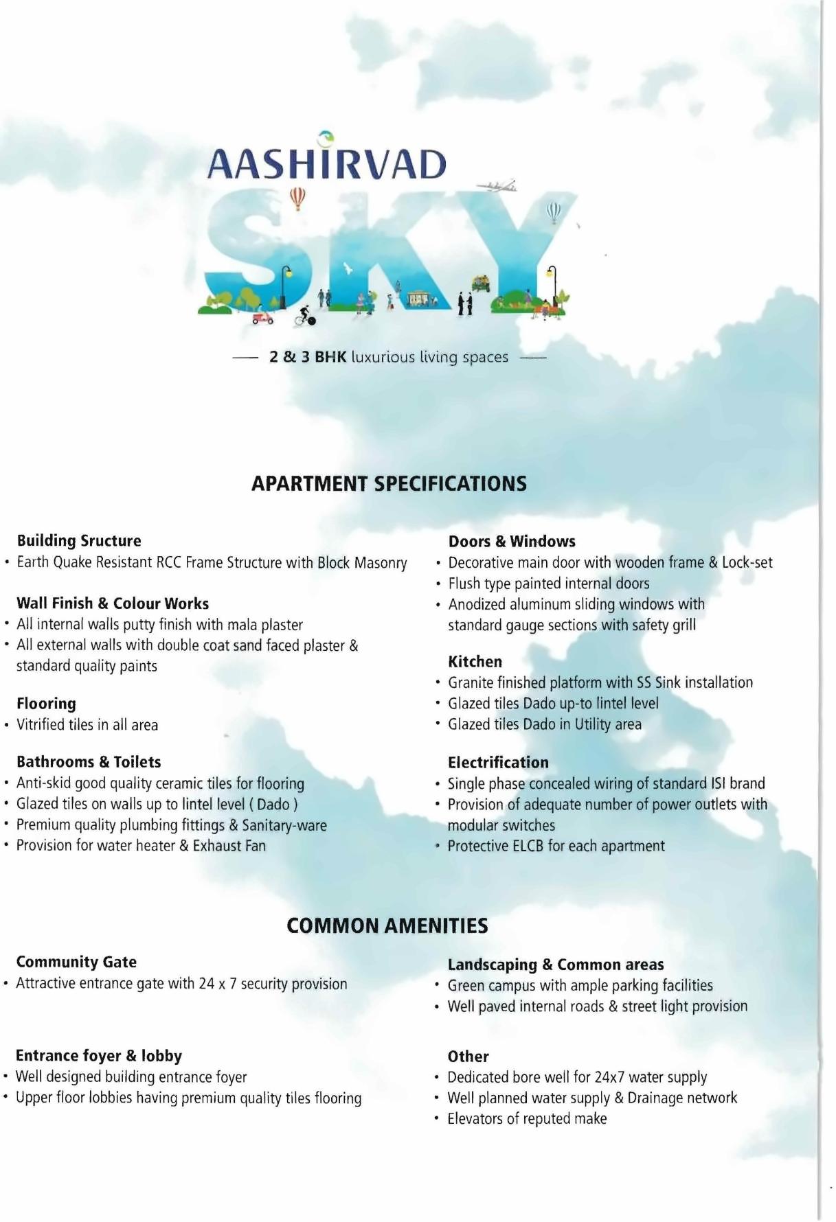  of real estate project Aashirvad Sky located at Vasna, Ahmedabad, Gujarat