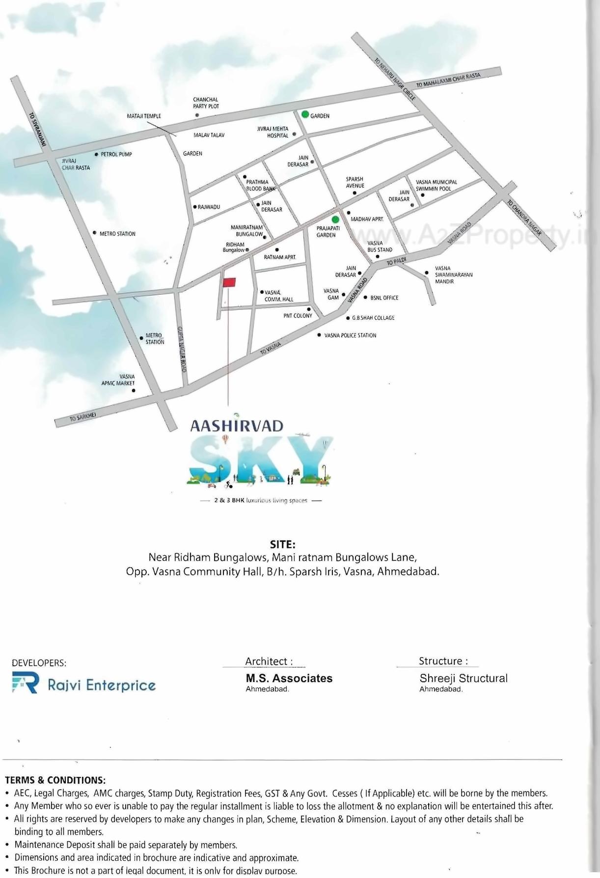  of real estate project Aashirvad Sky located at Vasna, Ahmedabad, Gujarat