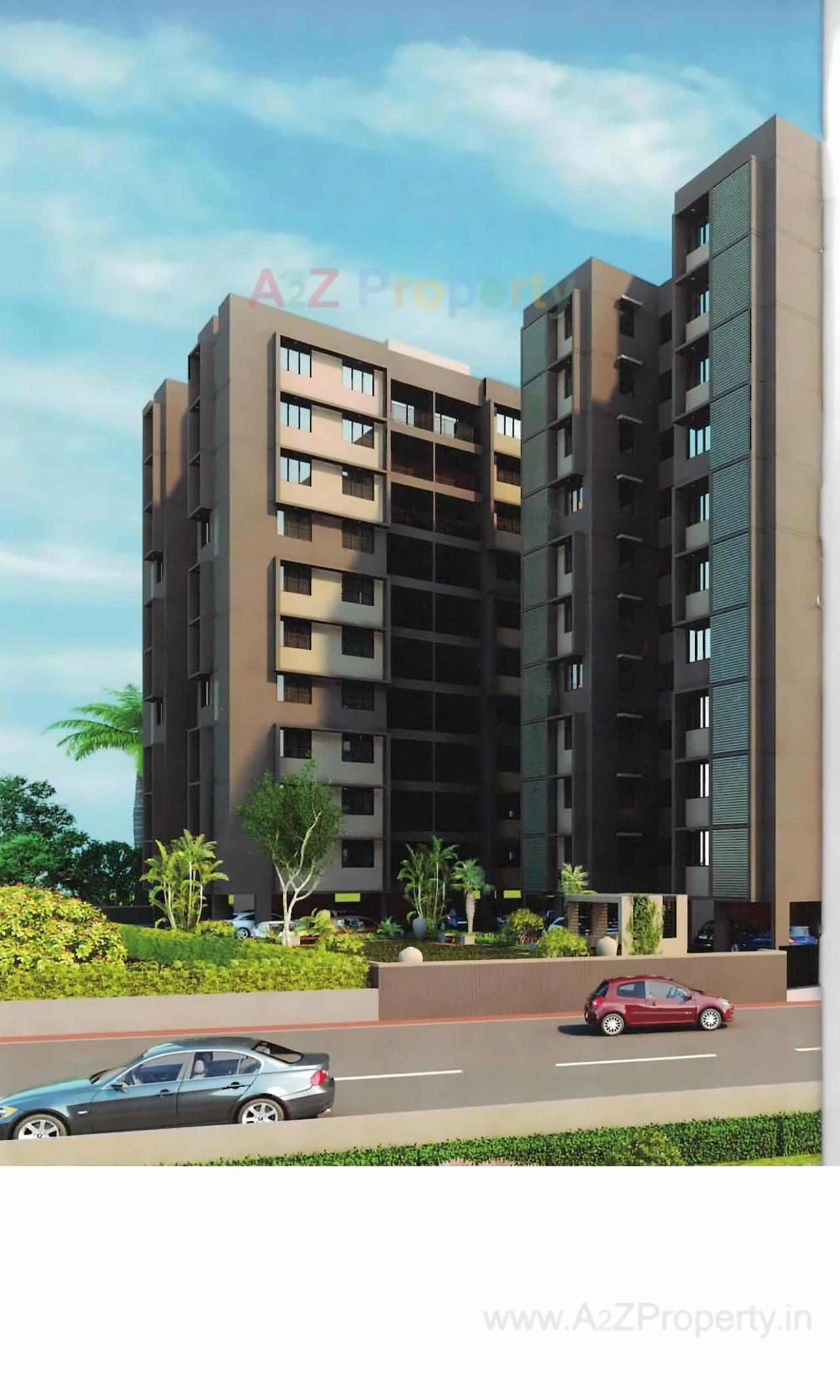 3D Elevation of real estate project Aashirvad Sky located at Vasna, Ahmedabad, Gujarat