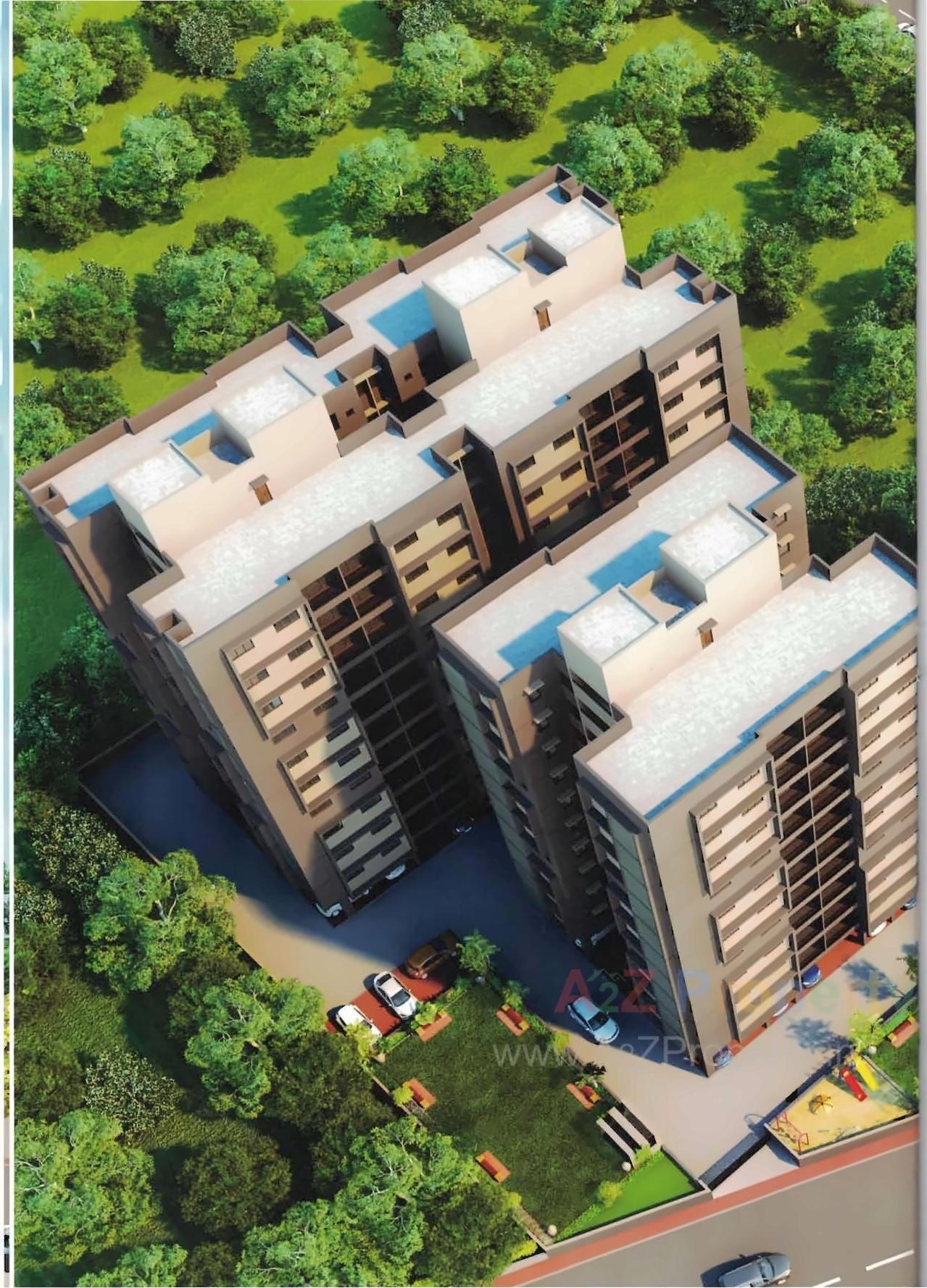 3D Elevation of real estate project Aashirvad Sky located at Vasna, Ahmedabad, Gujarat