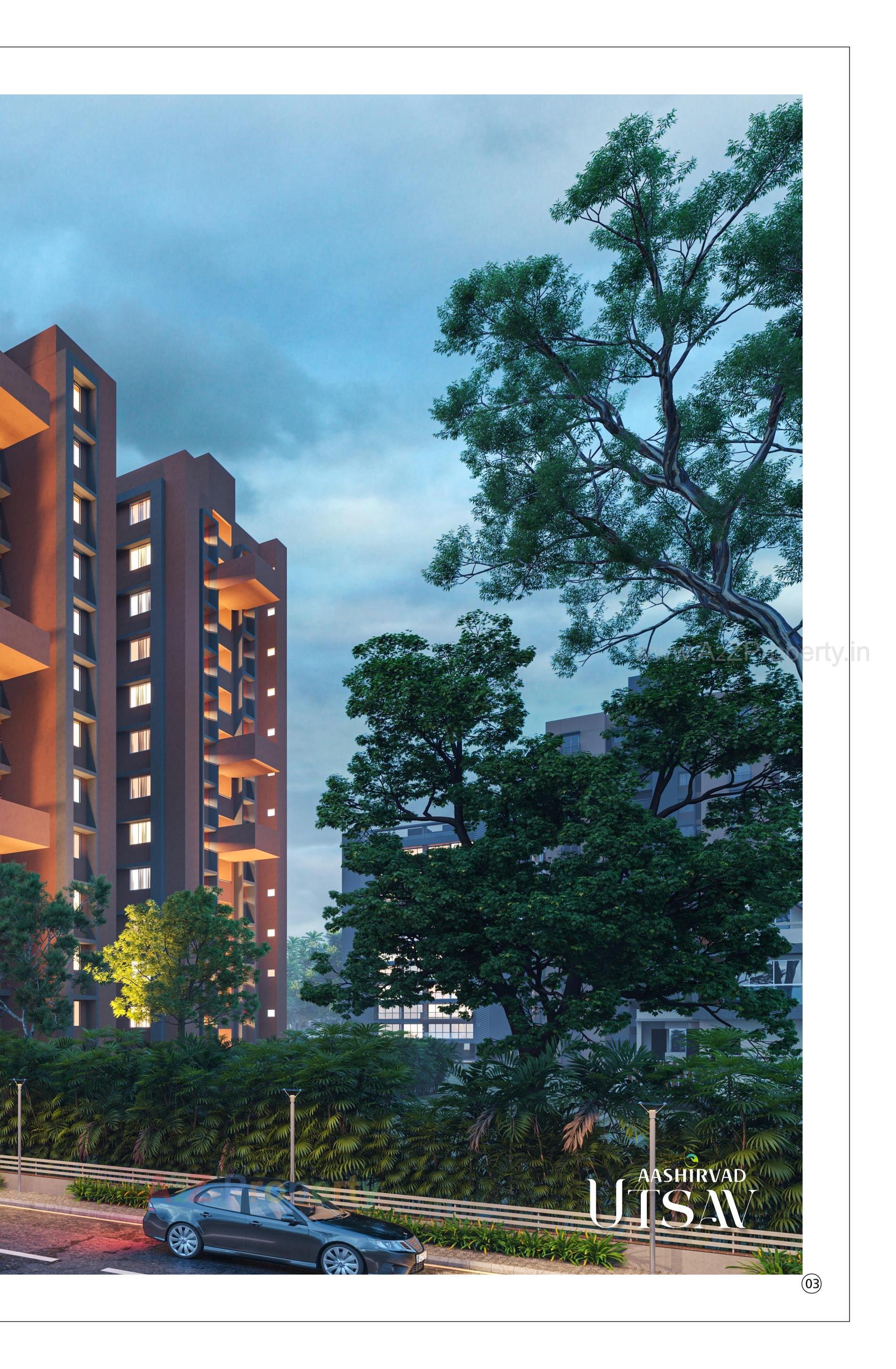 3D Elevation of real estate project Aashirvad Utsav located at Vatva, Ahmedabad, Gujarat