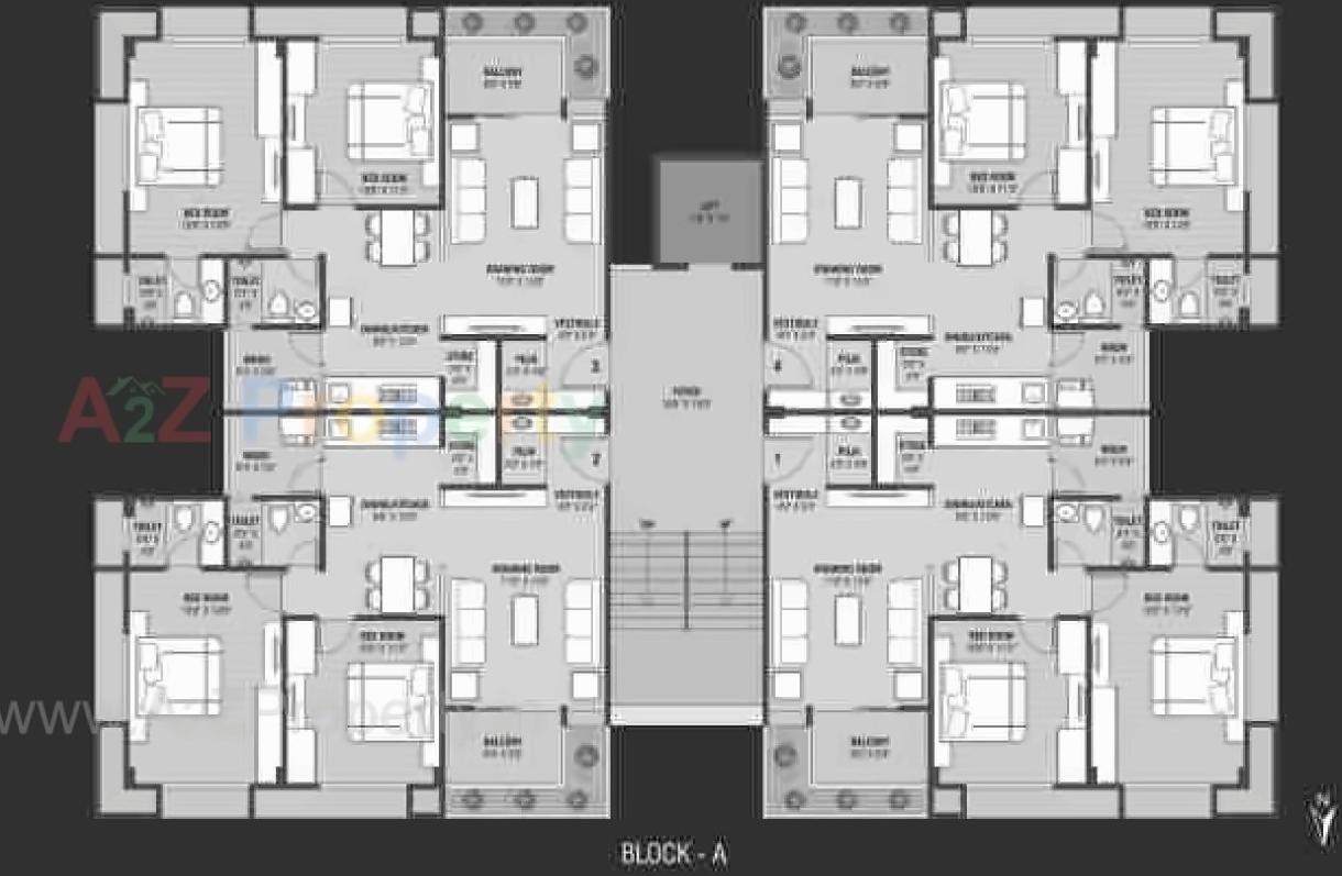 Layout of real estate project Aashka Elegance located at Gota, Ahmedabad, Gujarat