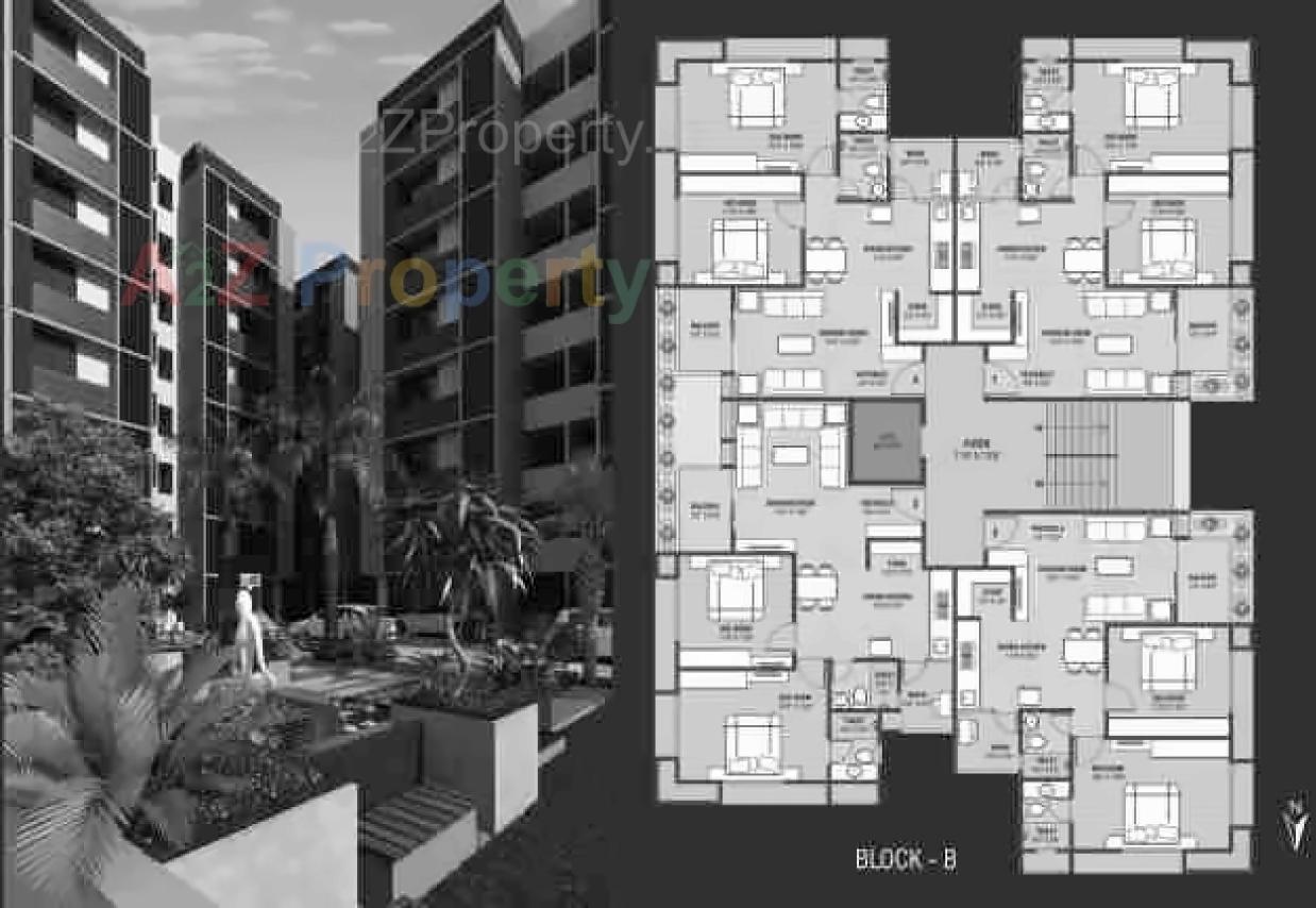 Layout of real estate project Aashka Elegance located at Gota, Ahmedabad, Gujarat