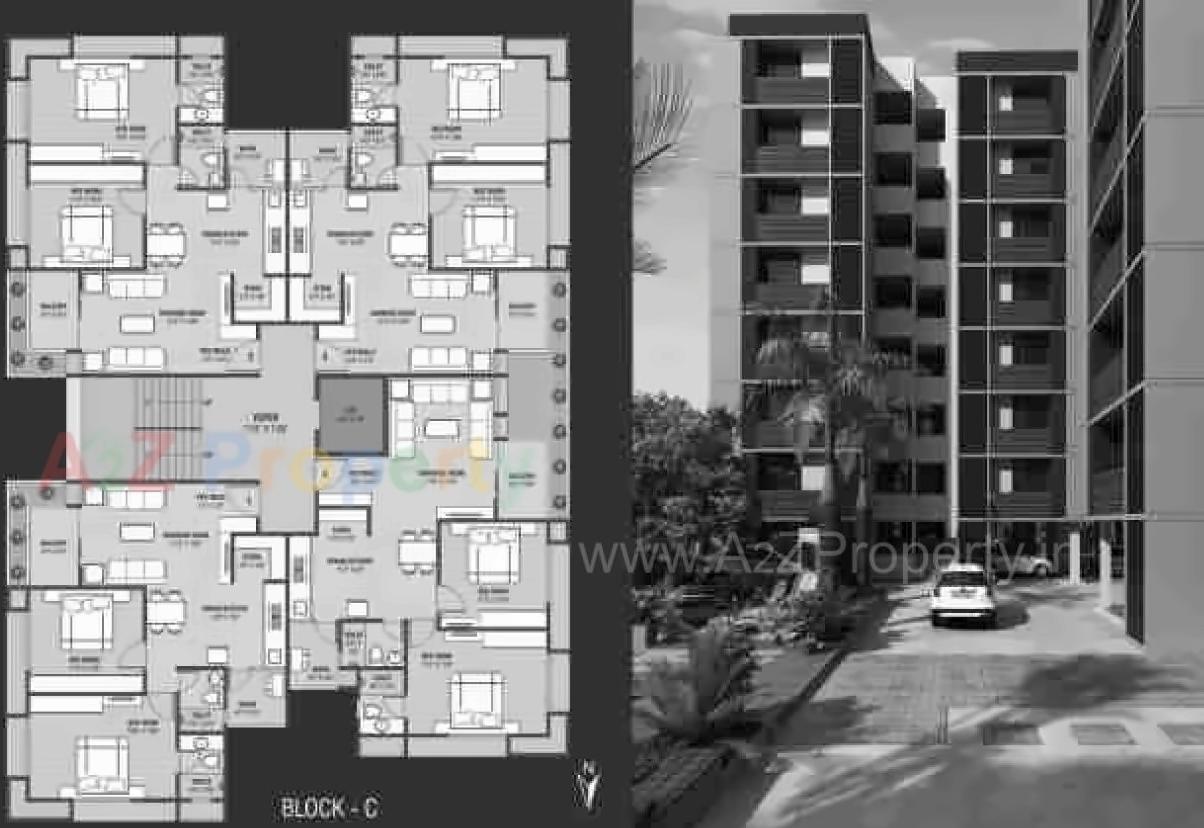 Layout of real estate project Aashka Elegance located at Gota, Ahmedabad, Gujarat