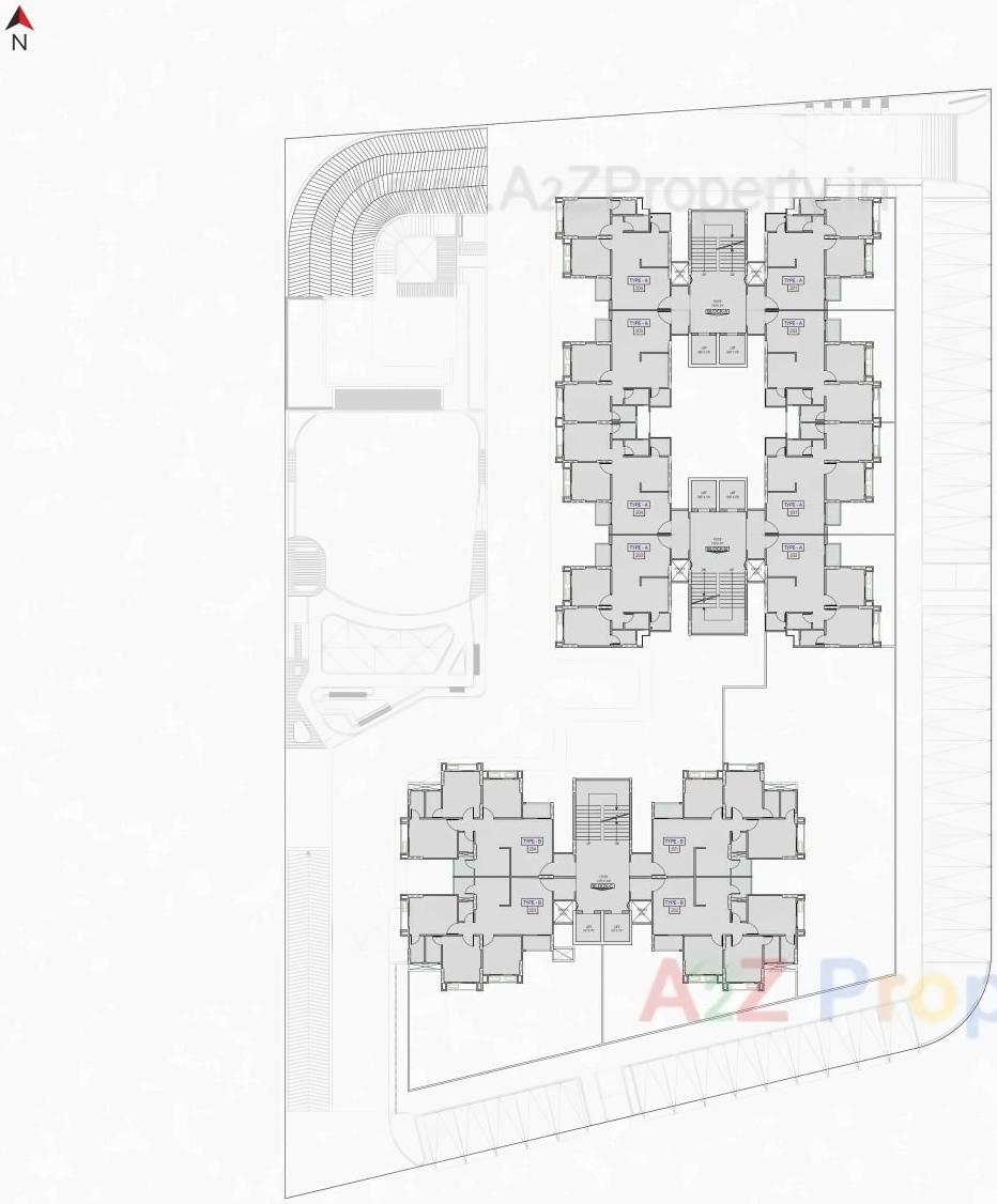 Layout of real estate project Aashray Atulyam located at Shilaj, Ahmedabad, Gujarat