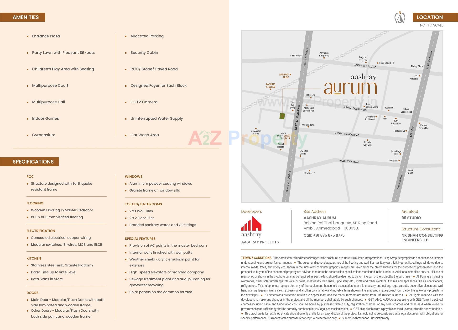  of real estate project Aashray Aurum located at Ambali, Ahmedabad, Gujarat