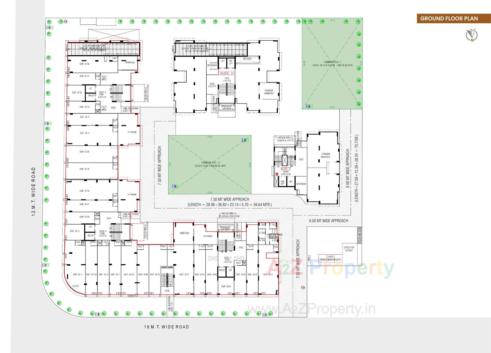 Layout of real estate project Aashray Aurum located at Ambali, Ahmedabad, Gujarat