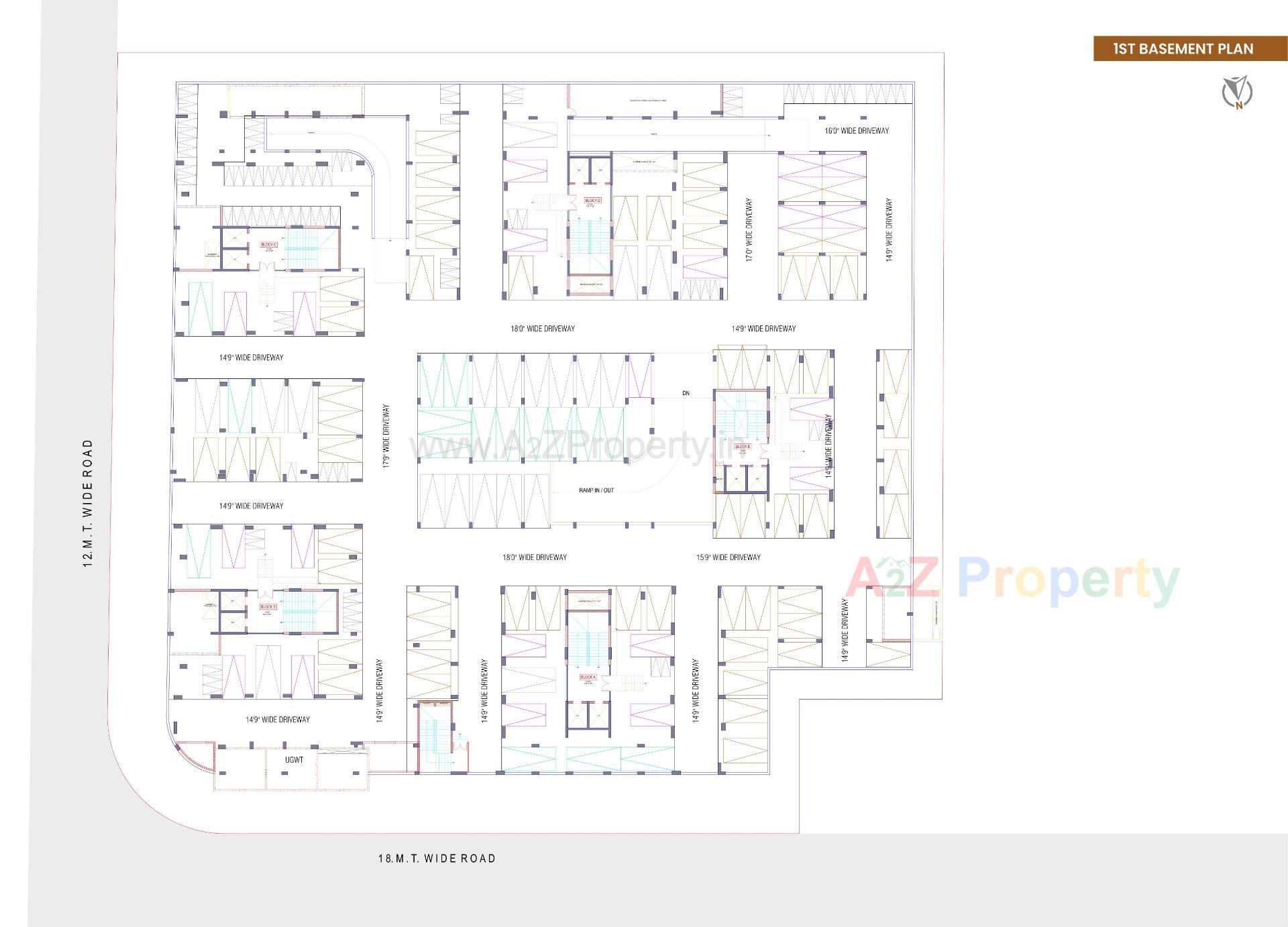 Layout of real estate project Aashray Aurum located at Ambali, Ahmedabad, Gujarat