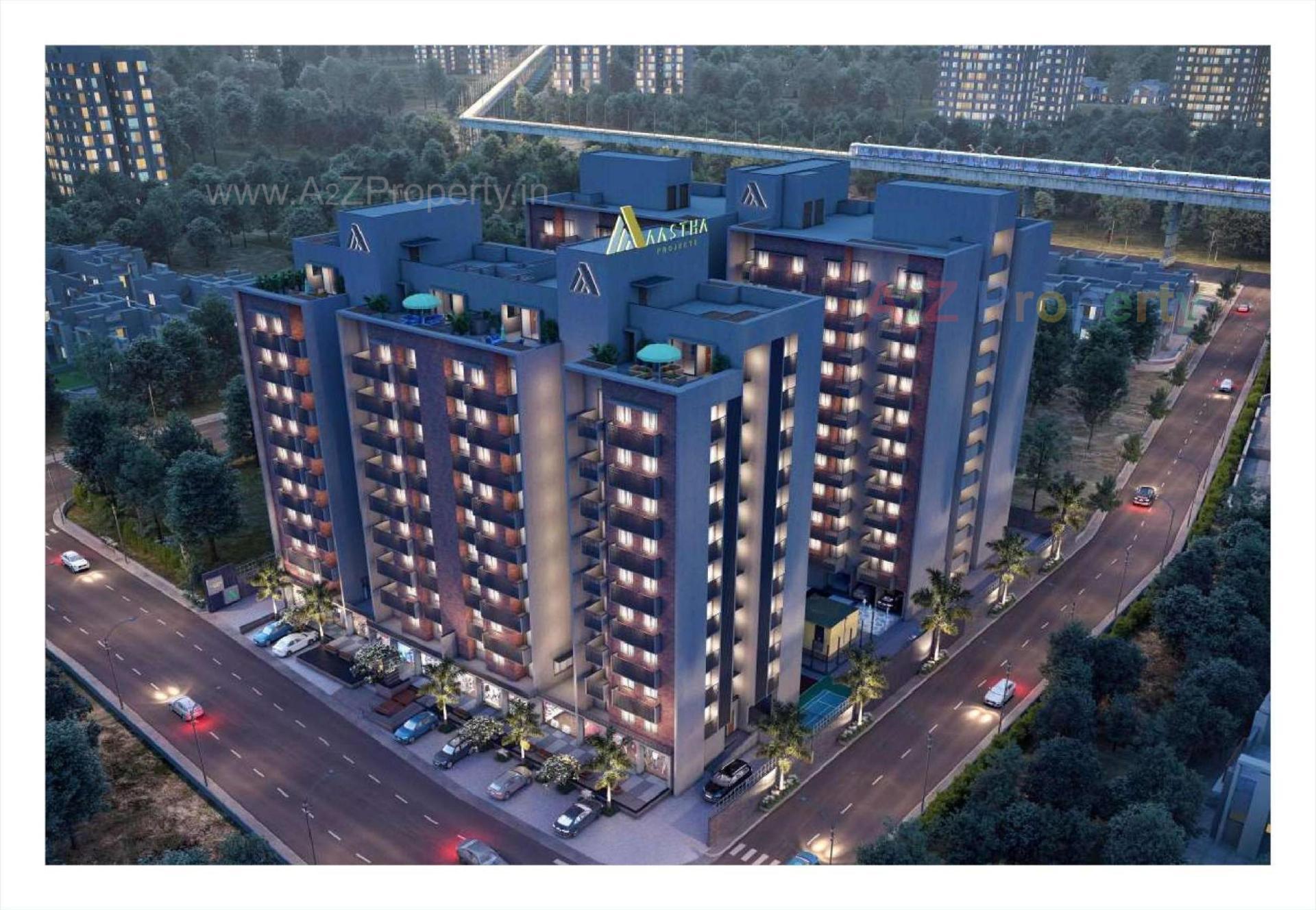 3D Elevation of real estate project Aastha Homes located at Shahwadi, Ahmedabad, Gujarat