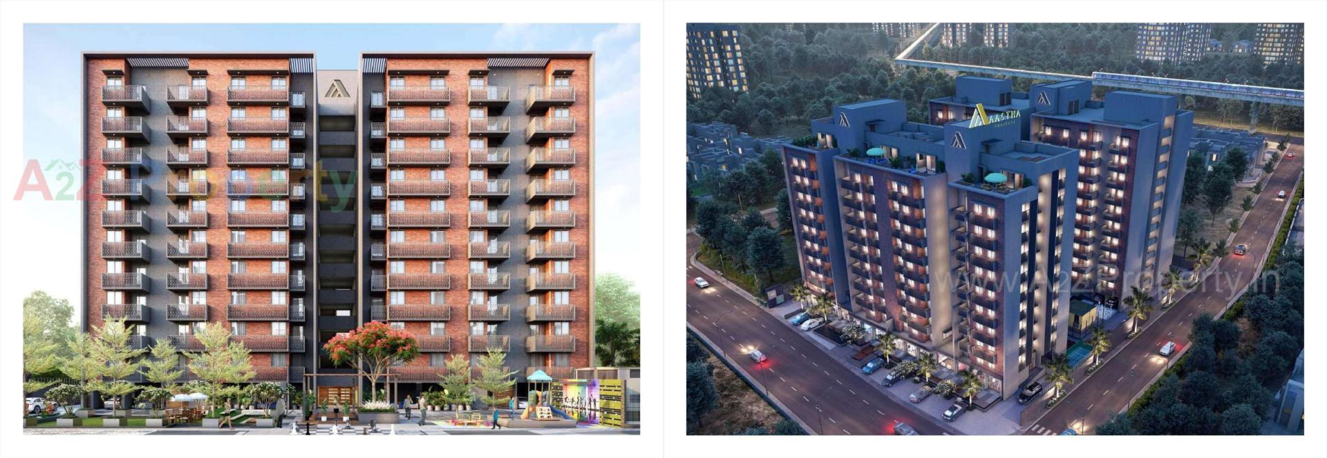 3D Elevation of real estate project Aastha Homes located at Shahwadi, Ahmedabad, Gujarat