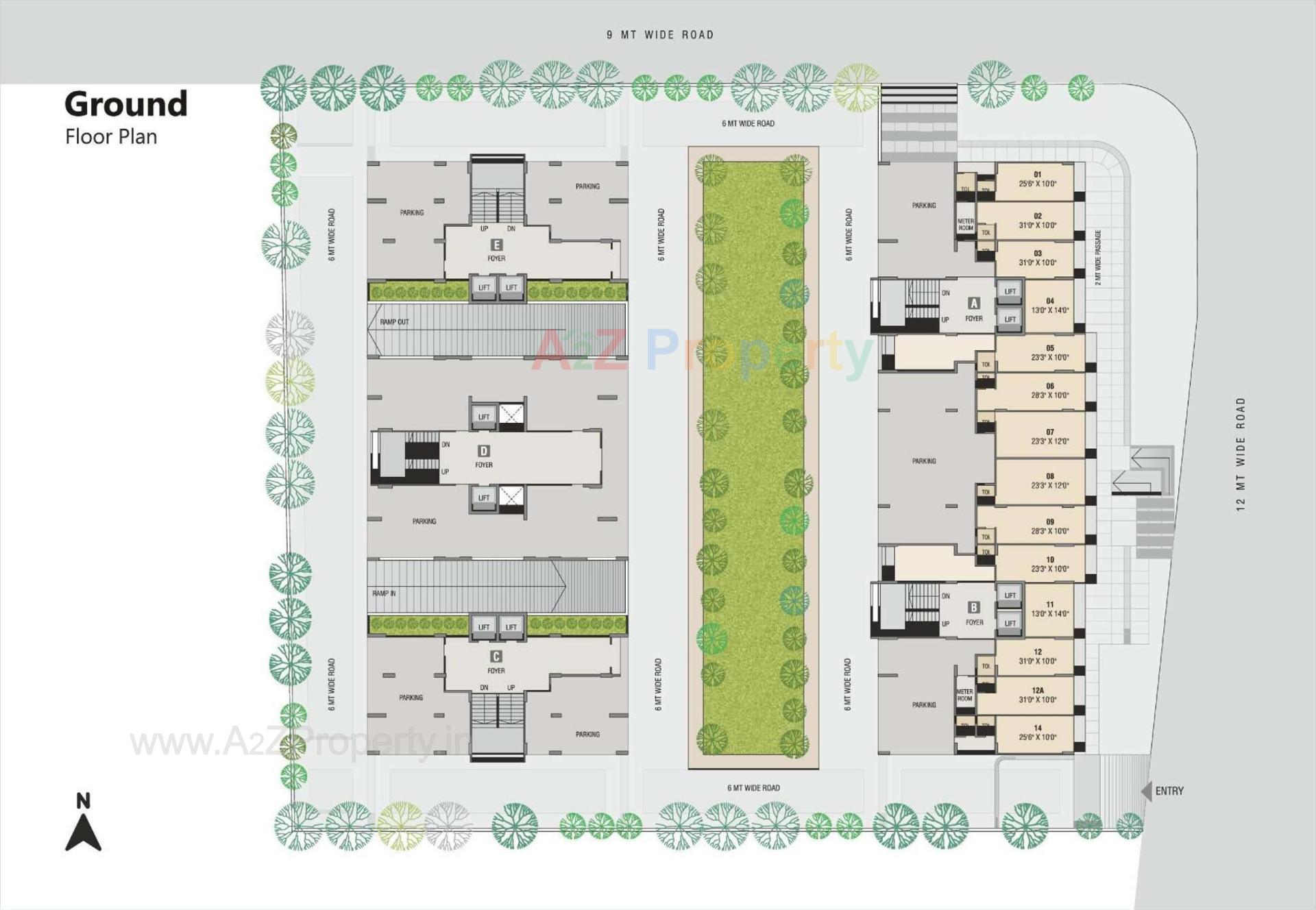 Layout of real estate project Aastha Homes located at Shahwadi, Ahmedabad, Gujarat
