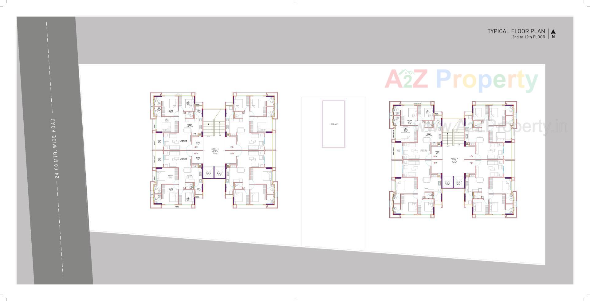 Layout of real estate project Aatishya 100 located at Tragad, Ahmedabad, Gujarat
