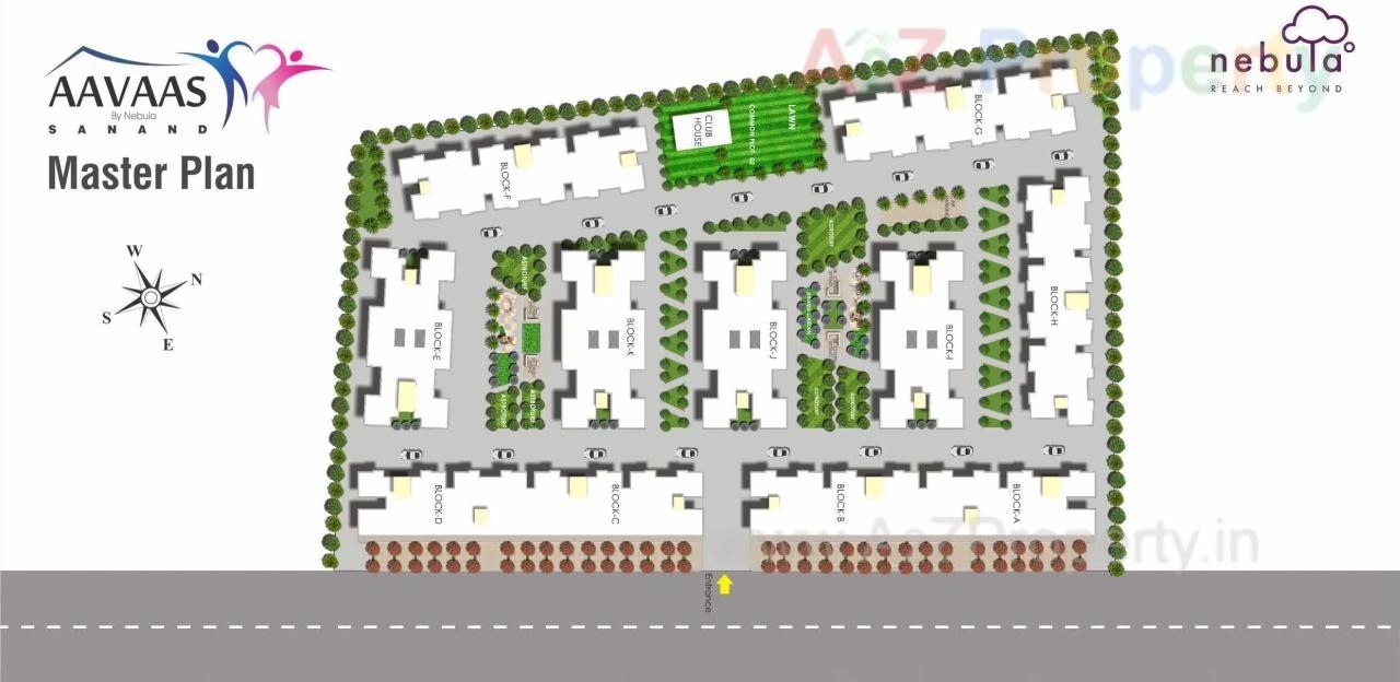 Layout of real estate project Aavas Sanand located at Sanand, Ahmedabad, Gujarat
