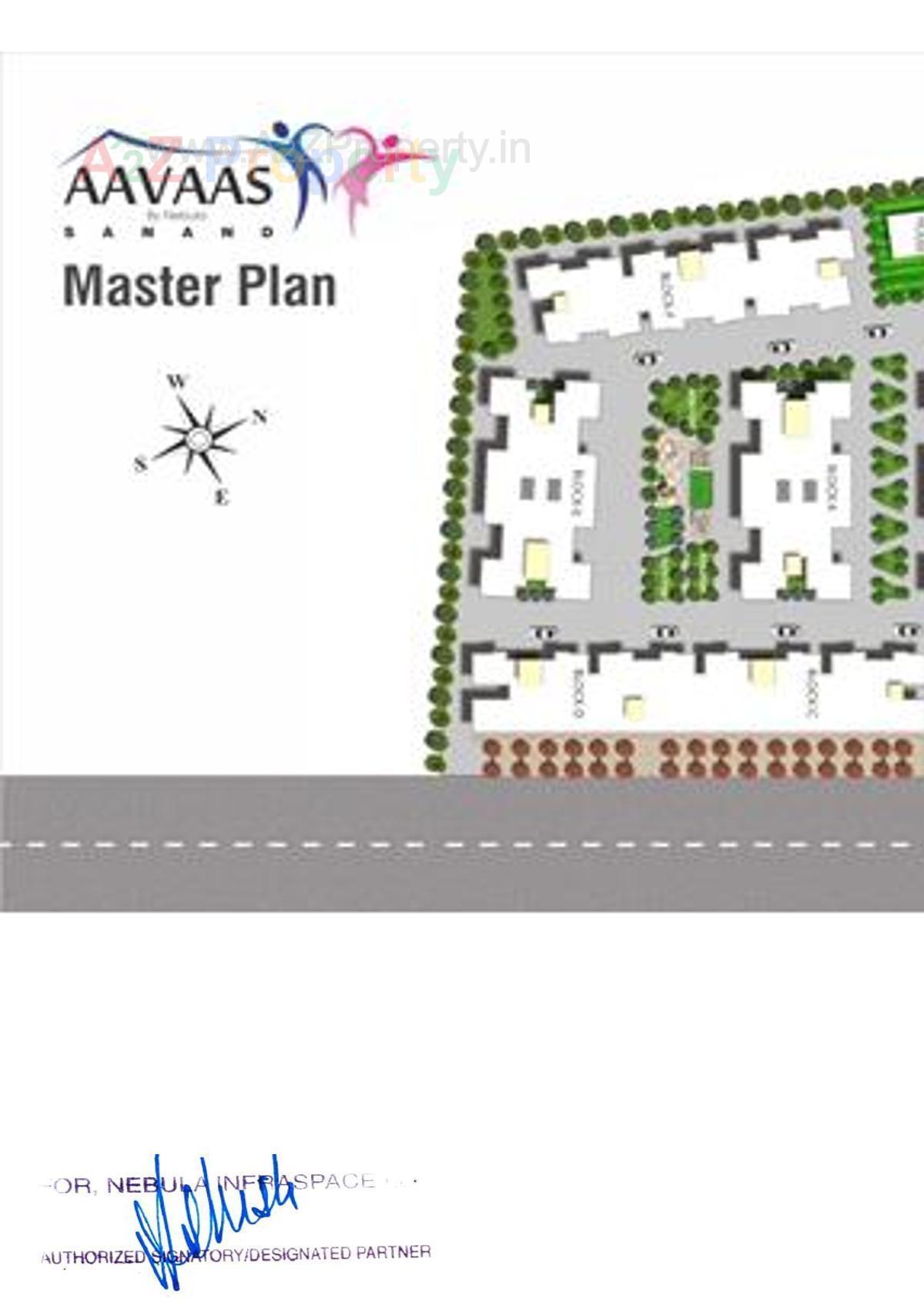 Layout of real estate project Aavas Sanand located at Sanand, Ahmedabad, Gujarat