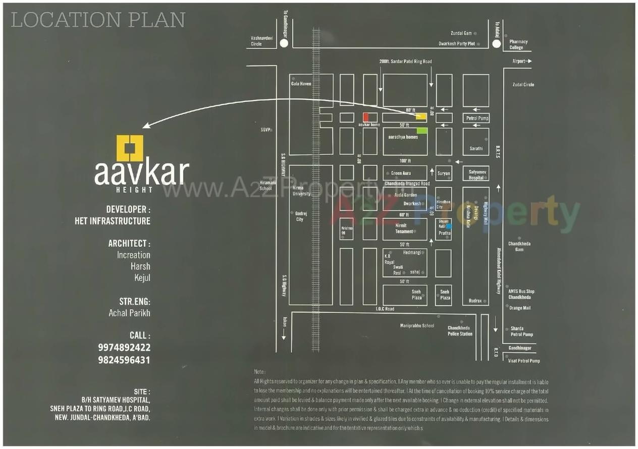 of real estate project Aavkar Height located at Zundal, Ahmedabad, Gujarat