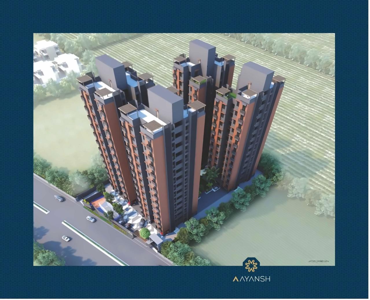 3D Elevation of real estate project Aayansh located at Shilaj, Ahmedabad, Gujarat