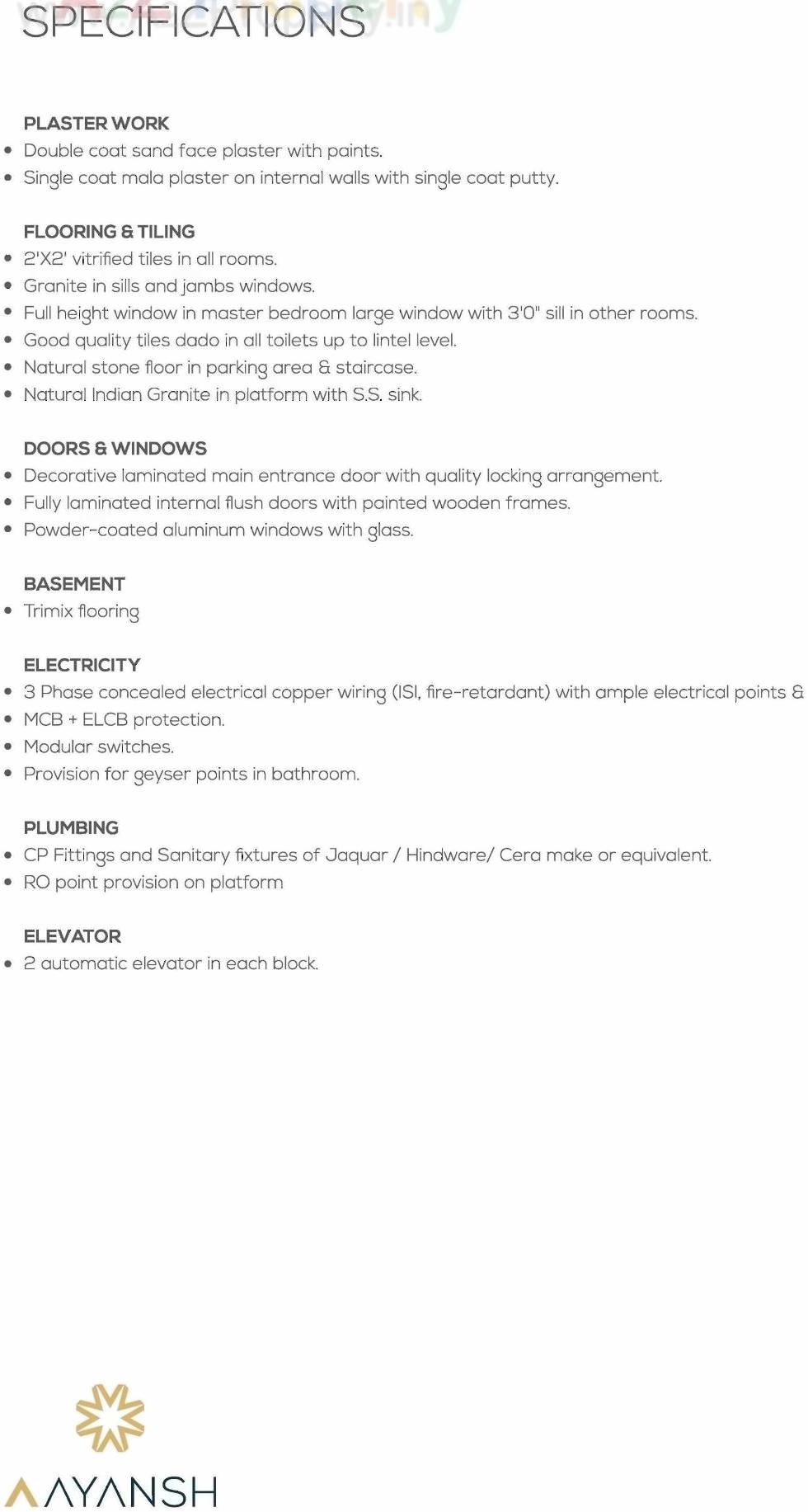 Project Specifications