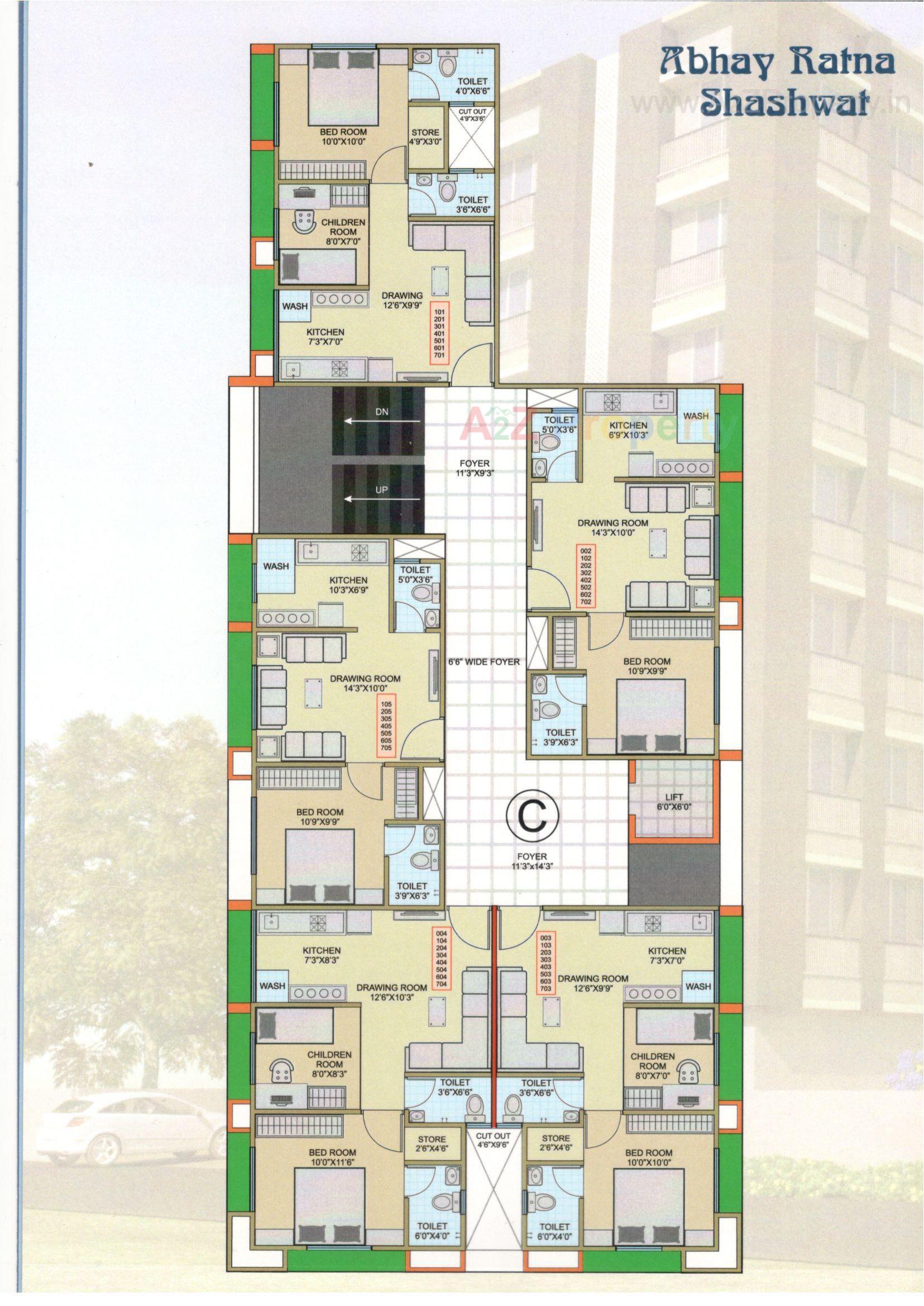 Layout of real estate project Abhay Ratna Shashwat located at Ahmedabad, Ahmedabad, Gujarat