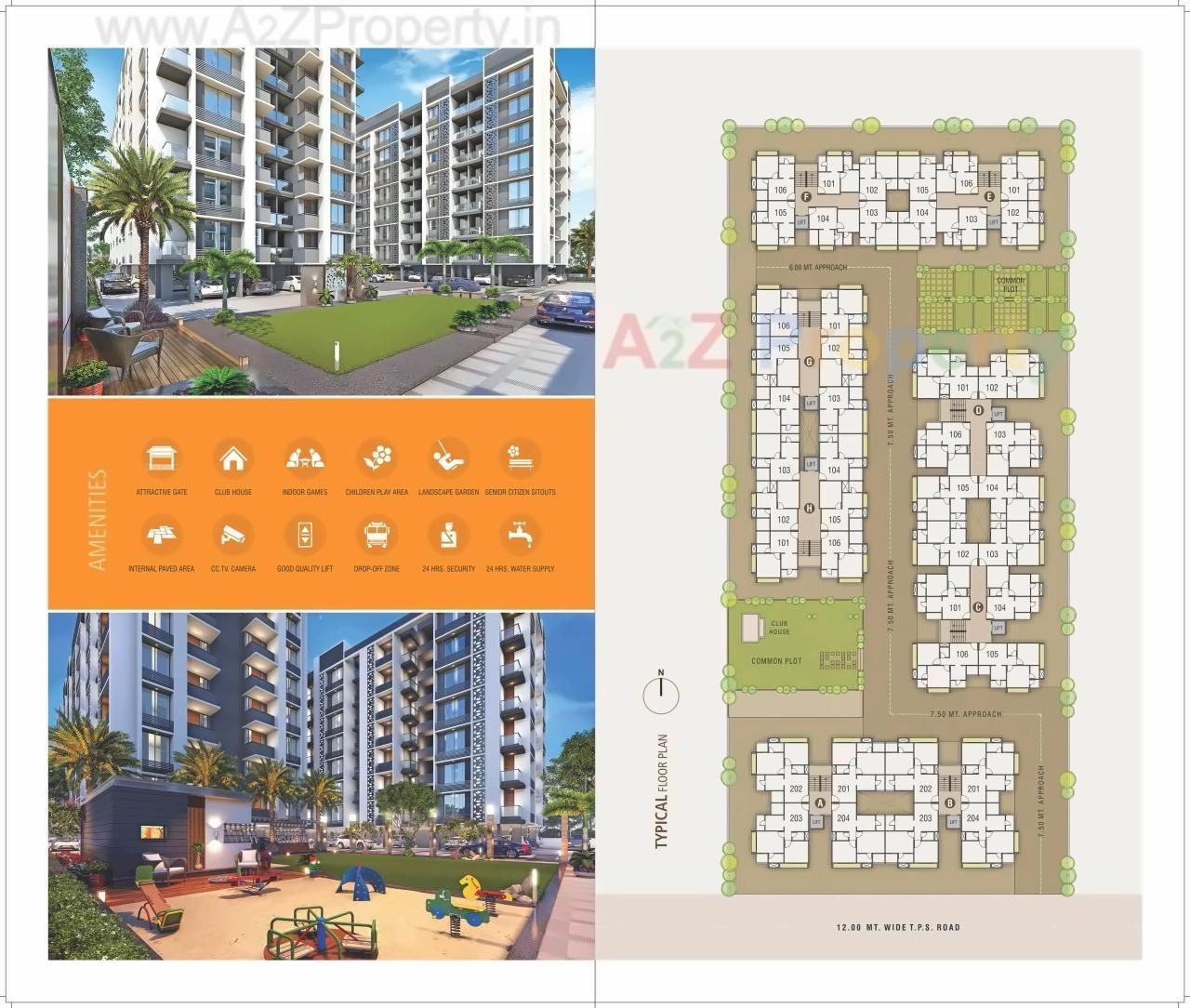 Layout of real estate project Abhilashha Residency located at Lambha, Ahmedabad, Gujarat