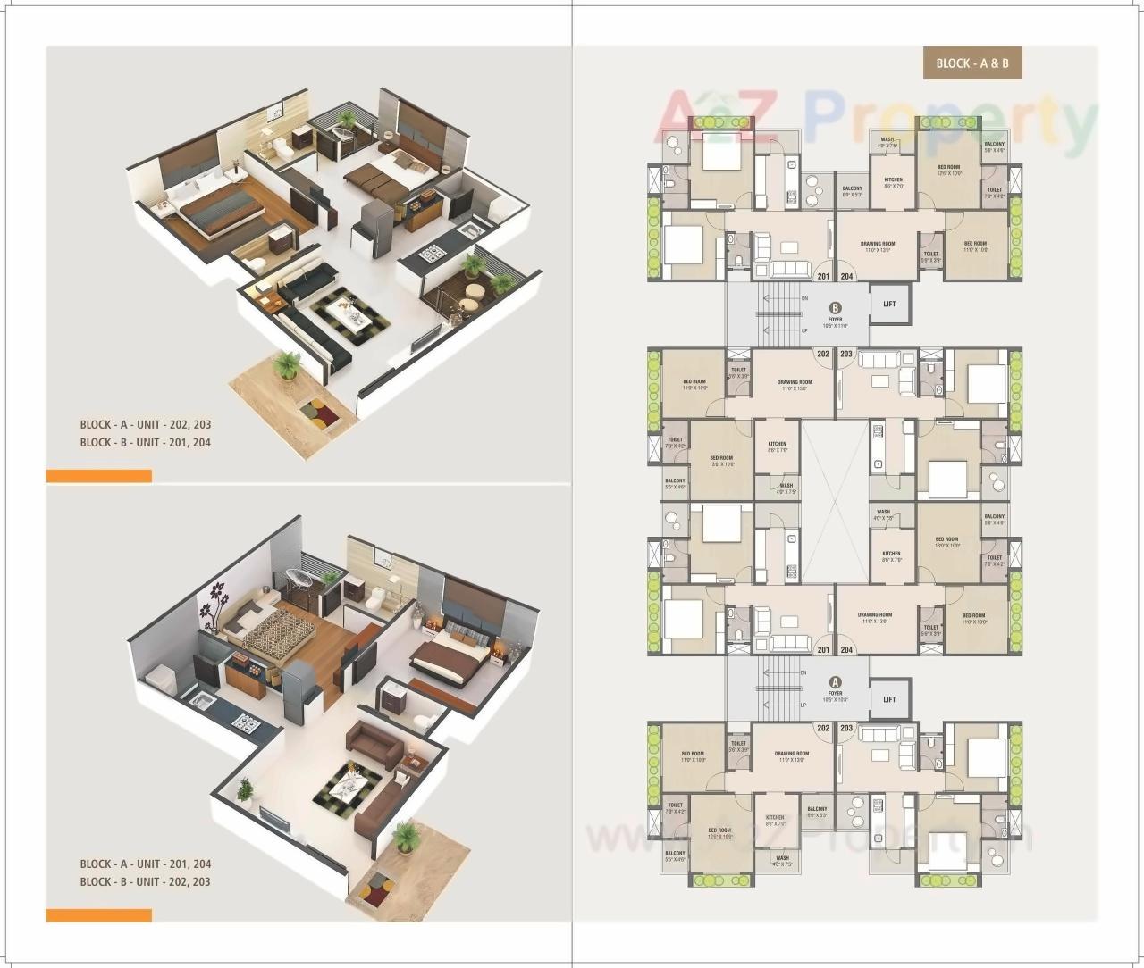 Layout of real estate project Abhilashha Residency located at Lambha, Ahmedabad, Gujarat