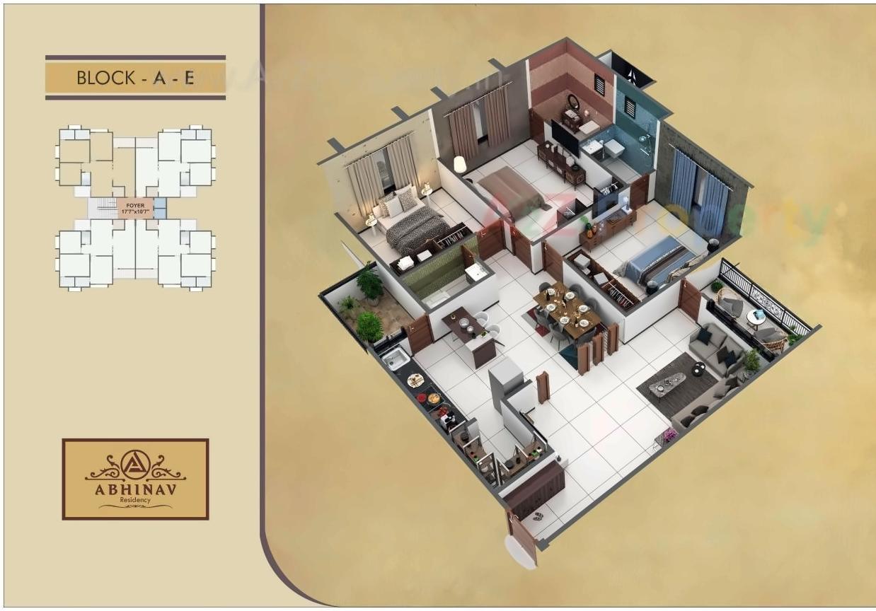 Layout of real estate project Abhinav Residency located at Nikol, Ahmedabad, Gujarat