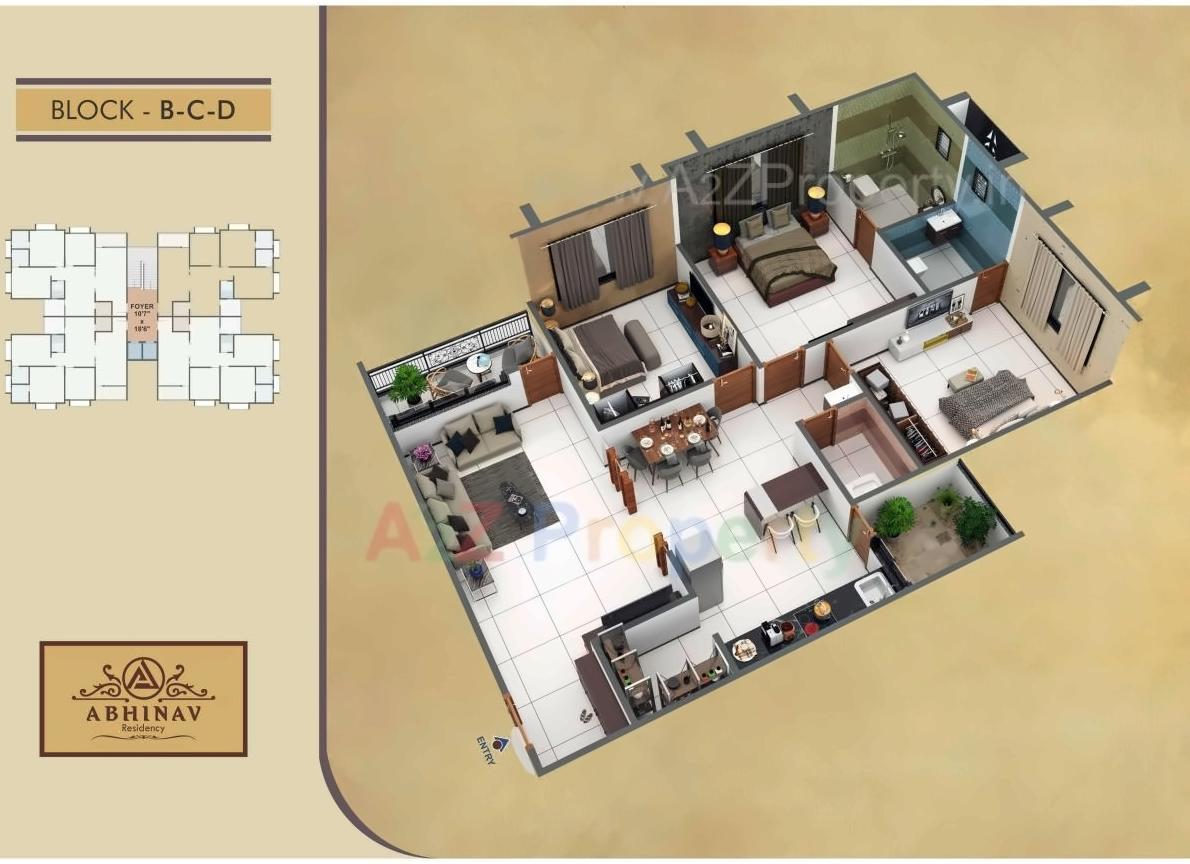 Layout of real estate project Abhinav Residency located at Nikol, Ahmedabad, Gujarat