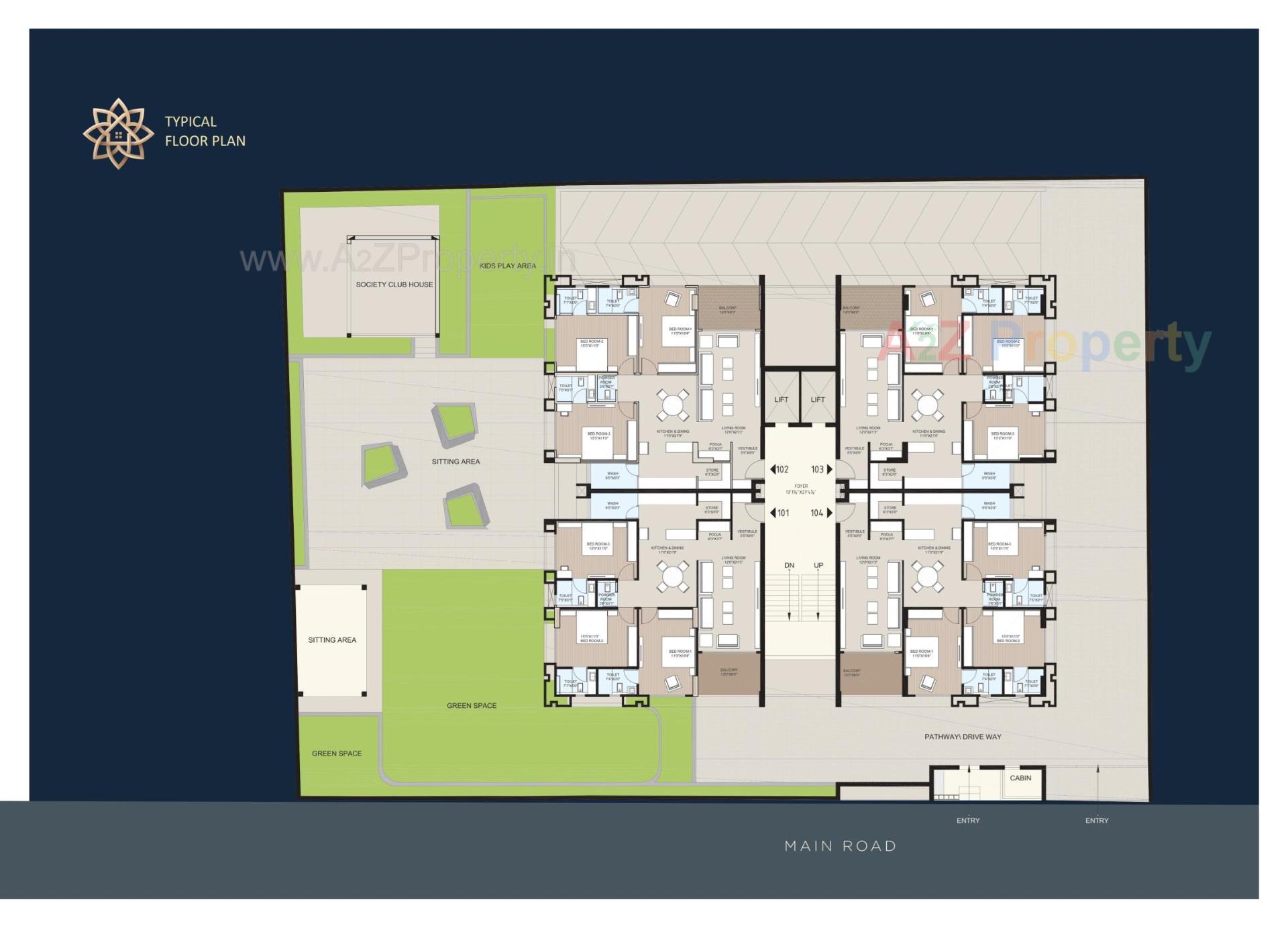 Layout of real estate project Acacia 40 located at Shekpur, Ahmedabad, Gujarat