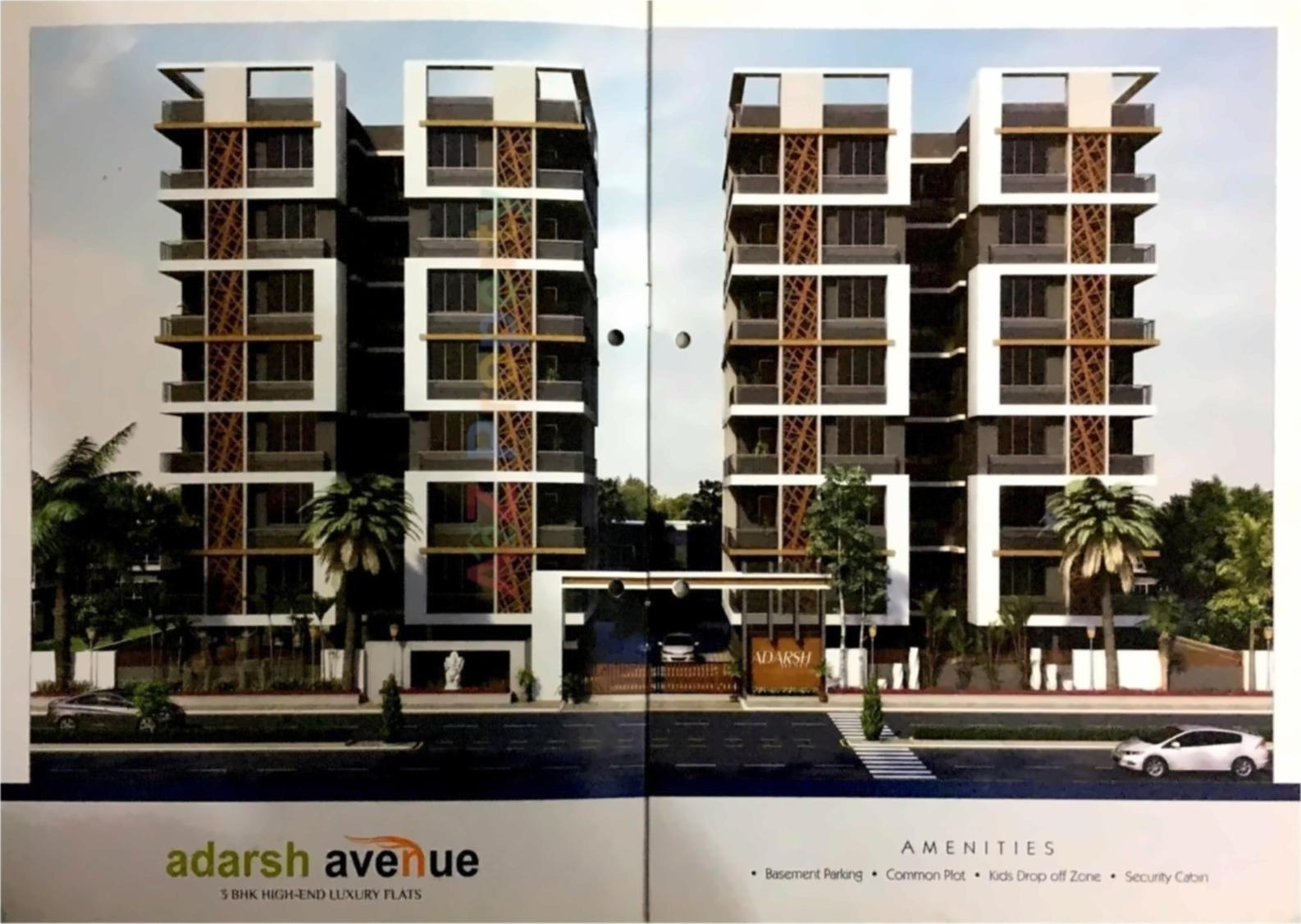 3D Elevation of real estate project Adarsh Avenue located at Nikol, Ahmedabad, Gujarat