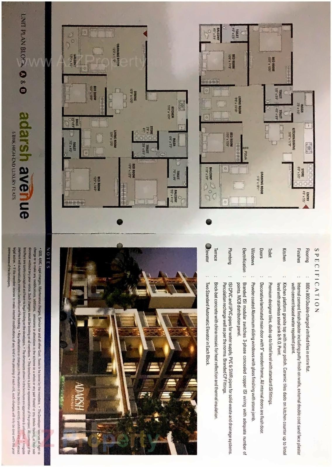 Layout of real estate project Adarsh Avenue located at Nikol, Ahmedabad, Gujarat