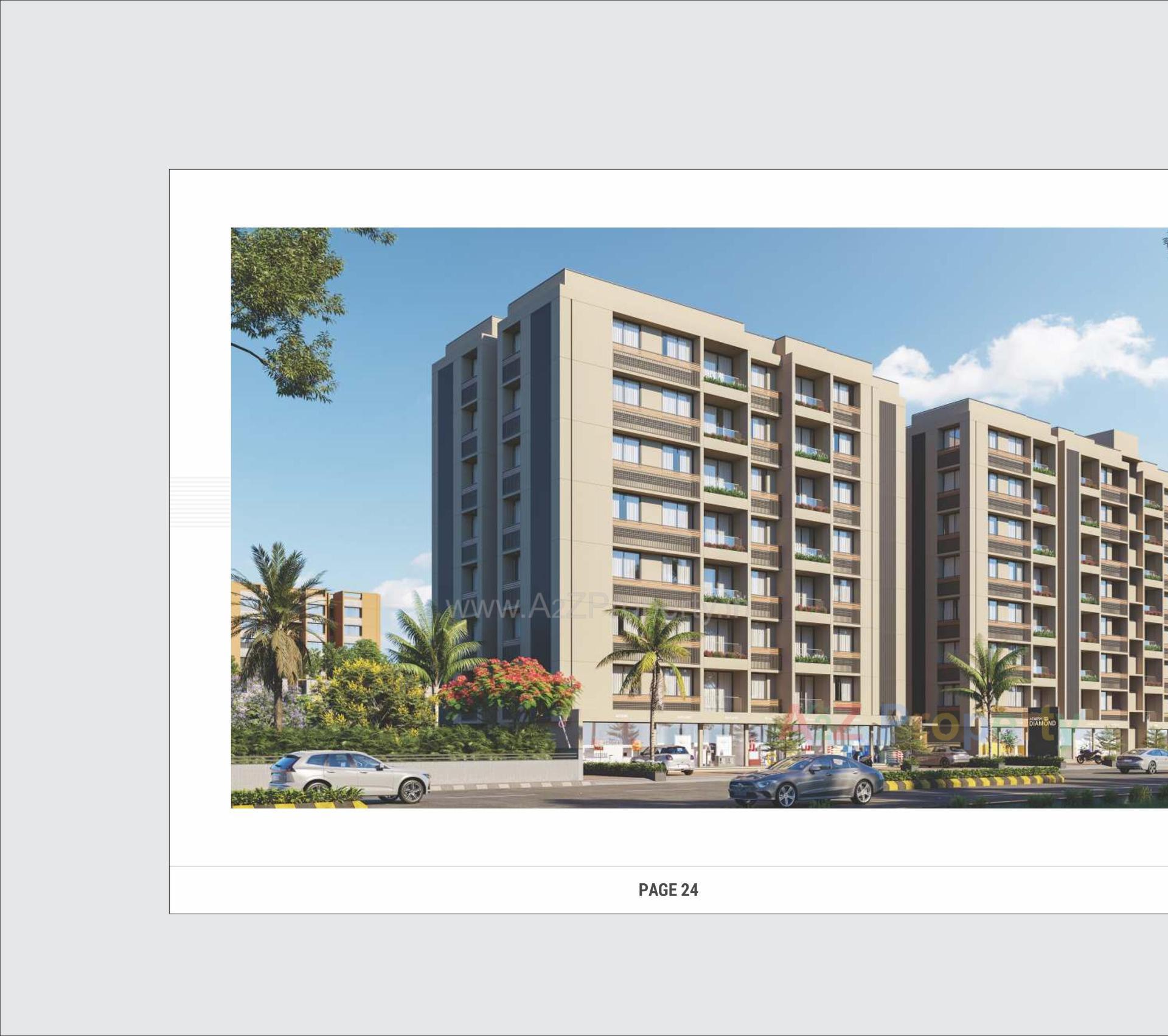 3D Elevation of real estate project Adarsh Diamond located at Bilasiya, Ahmedabad, Gujarat