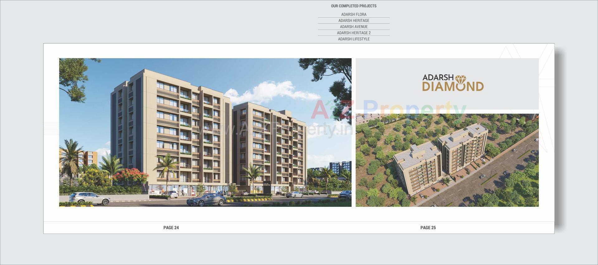 3D Elevation of real estate project Adarsh Diamond located at Bilasiya, Ahmedabad, Gujarat