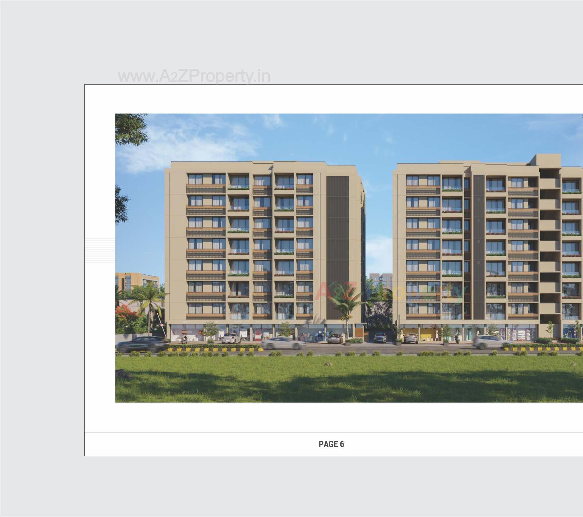 3D Elevation of real estate project Adarsh Diamond located at Bilasiya, Ahmedabad, Gujarat