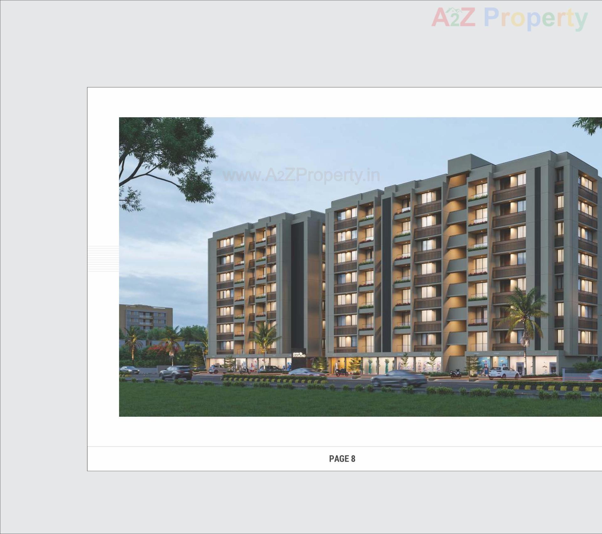 3D Elevation of real estate project Adarsh Diamond located at Bilasiya, Ahmedabad, Gujarat