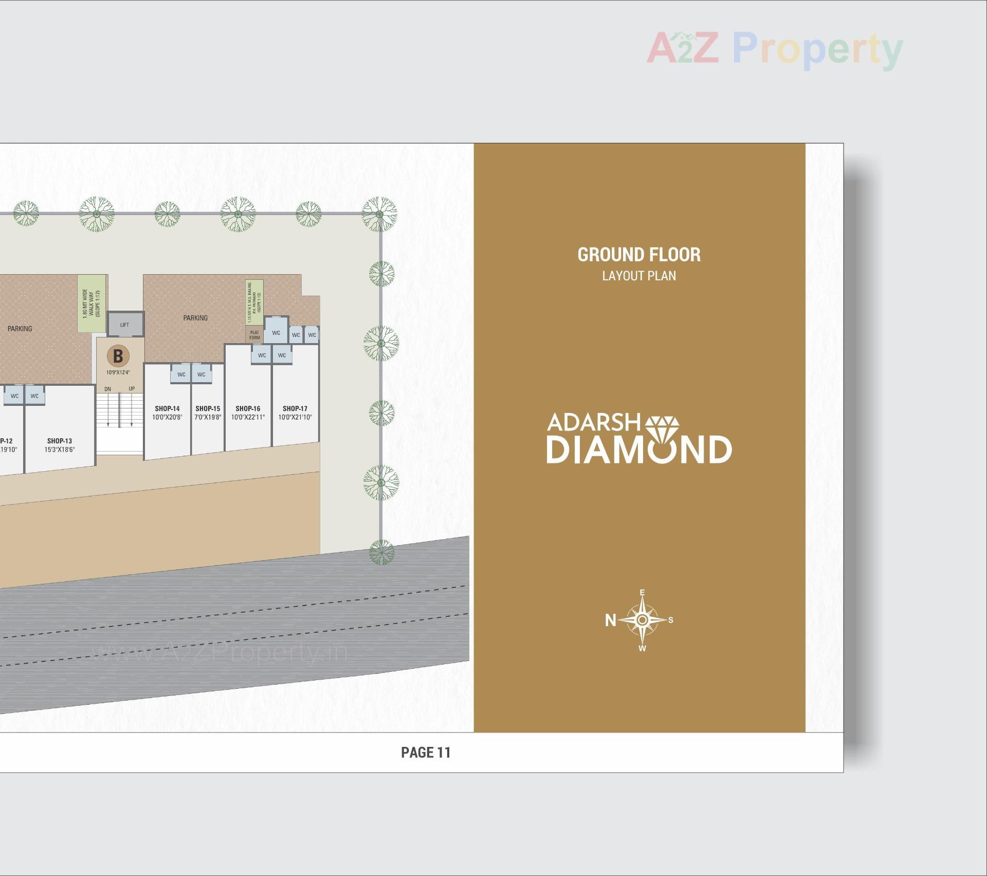 Layout of real estate project Adarsh Diamond located at Bilasiya, Ahmedabad, Gujarat
