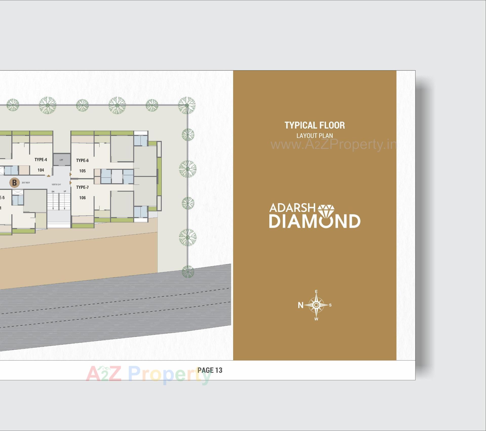 Layout of real estate project Adarsh Diamond located at Bilasiya, Ahmedabad, Gujarat