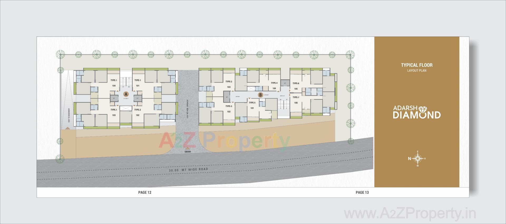 Layout of real estate project Adarsh Diamond located at Bilasiya, Ahmedabad, Gujarat