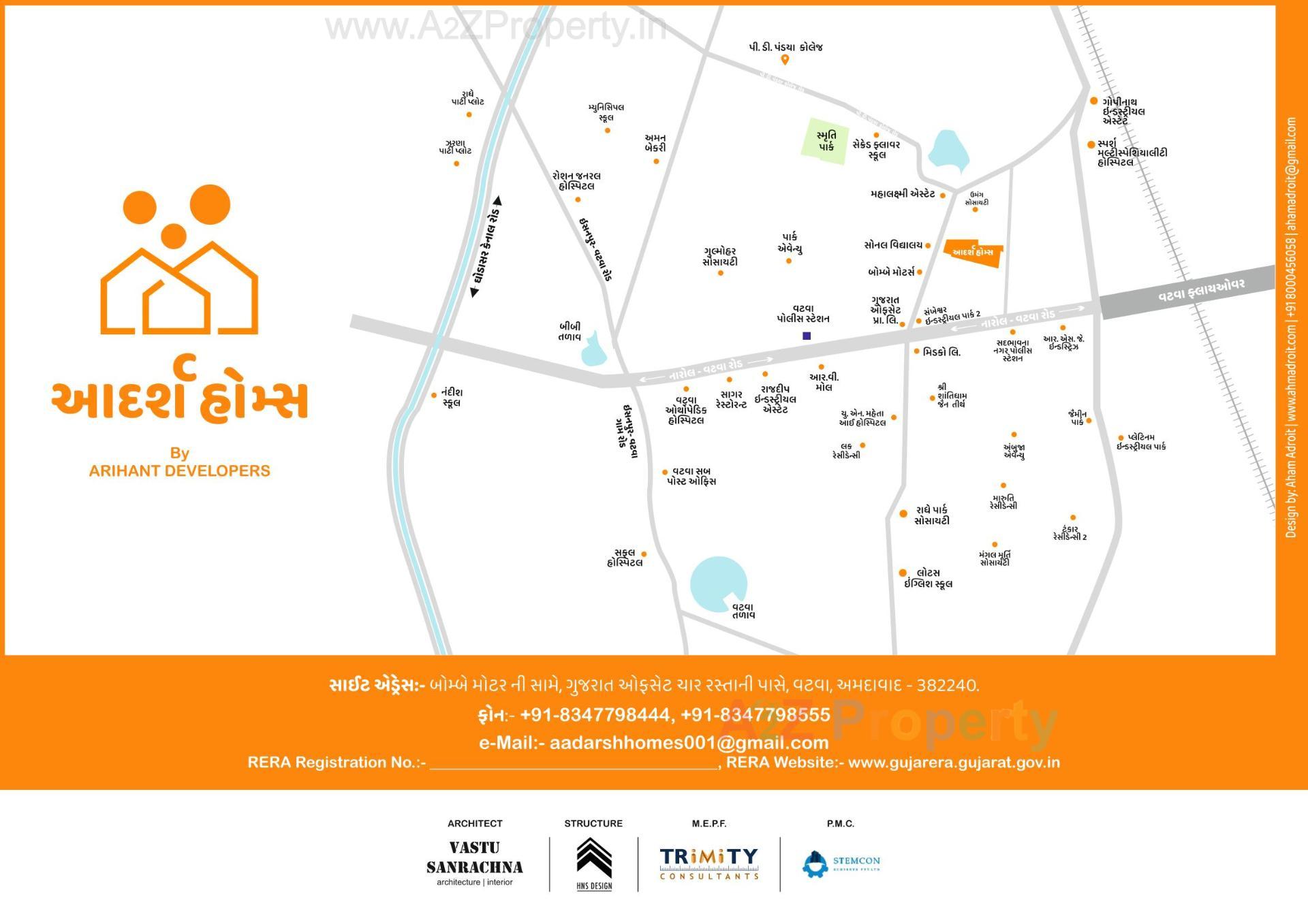  of real estate project Adarsh Homes located at Vatva, Ahmedabad, Gujarat