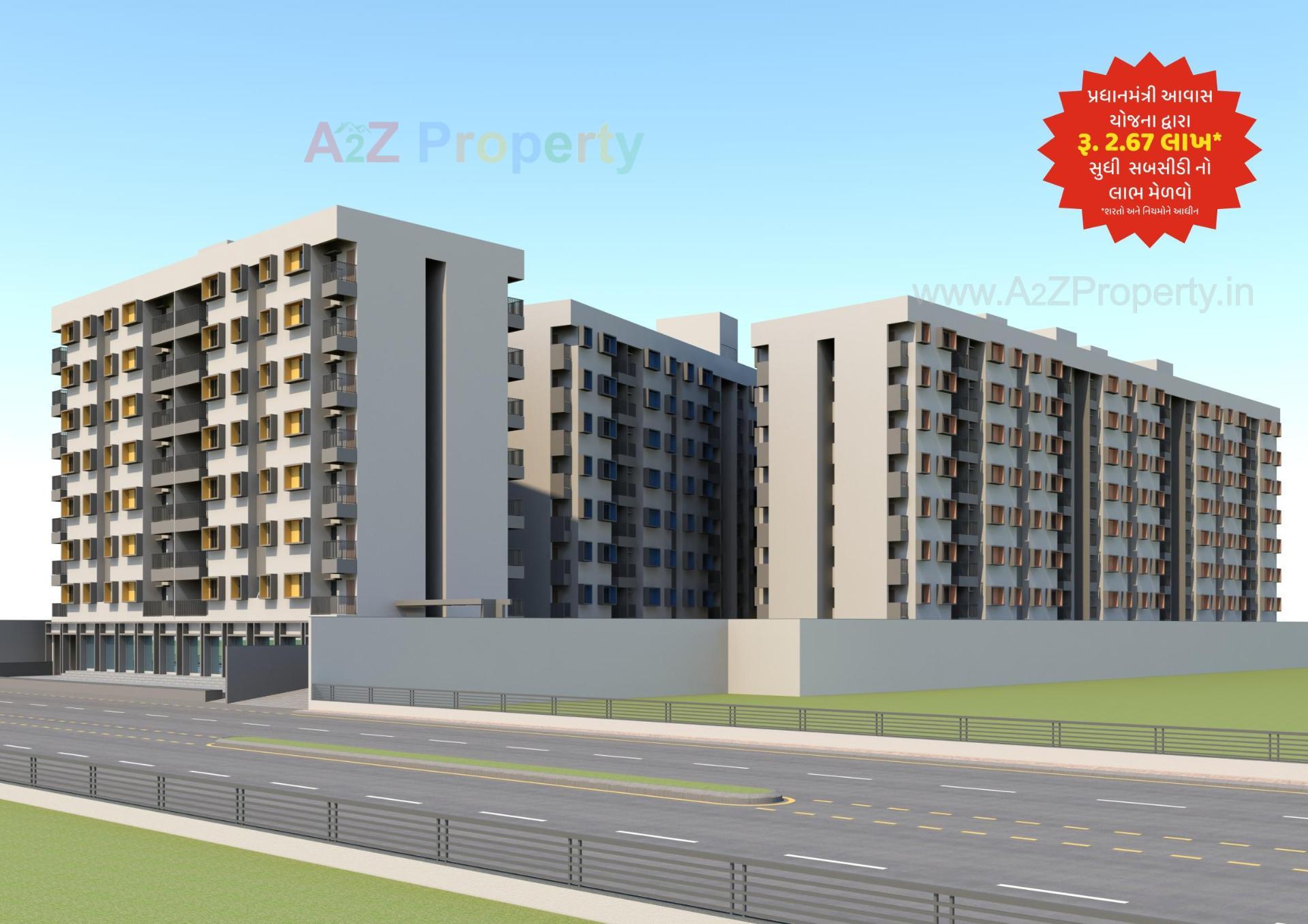 3D Elevation of real estate project Adarsh Homes located at Vatva, Ahmedabad, Gujarat
