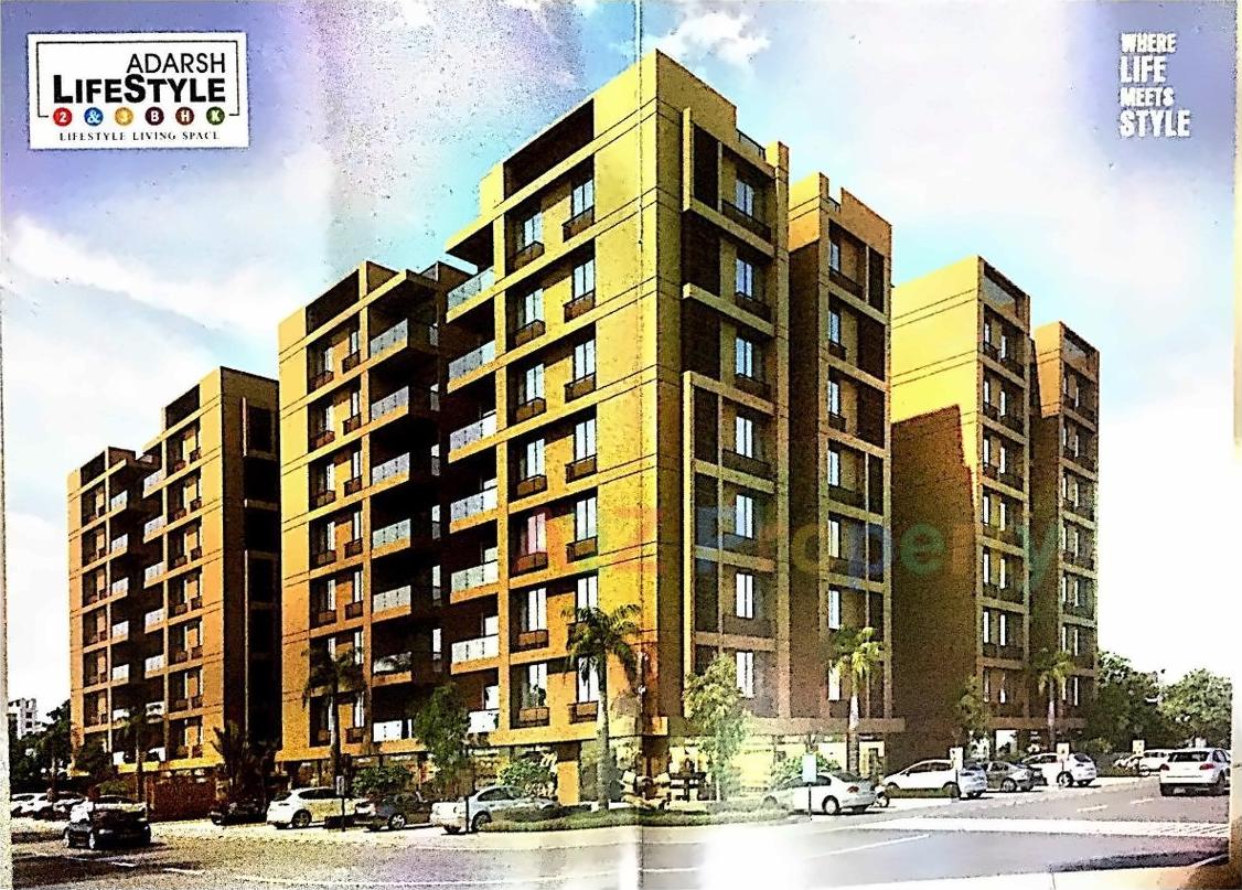 3D Elevation of real estate project Adarsh Life Style located at Nikol, Ahmedabad, Gujarat
