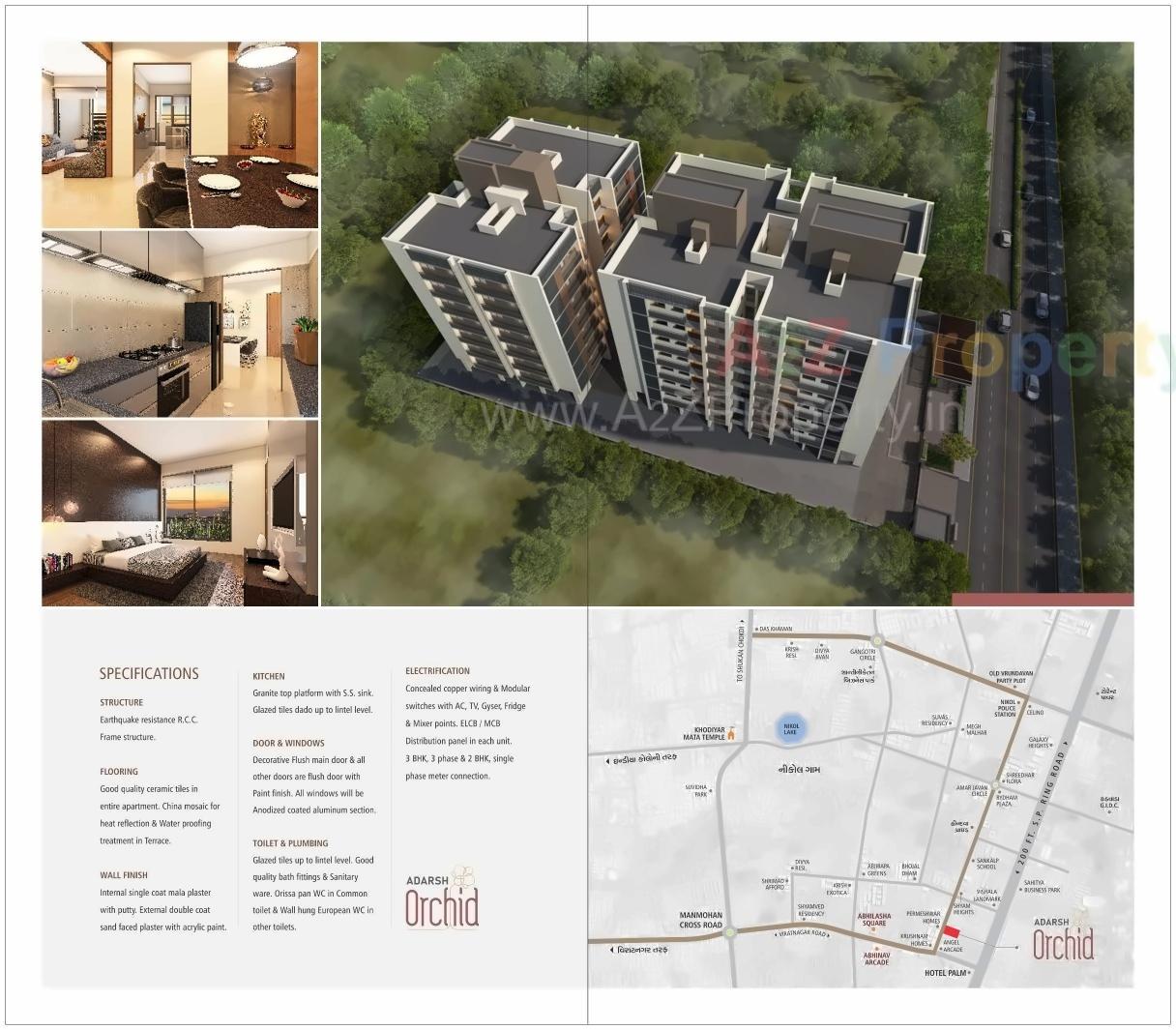  of real estate project Adarsh Orchid Residency located at Nikol, Ahmedabad, Gujarat