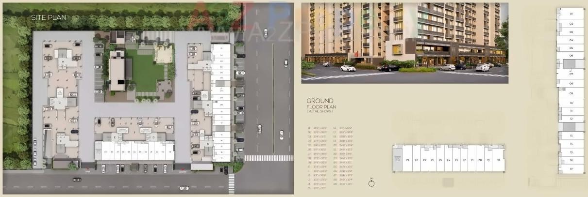 Layout of real estate project Adarsh Tulip Skyview located at Vatva, Ahmedabad, Gujarat